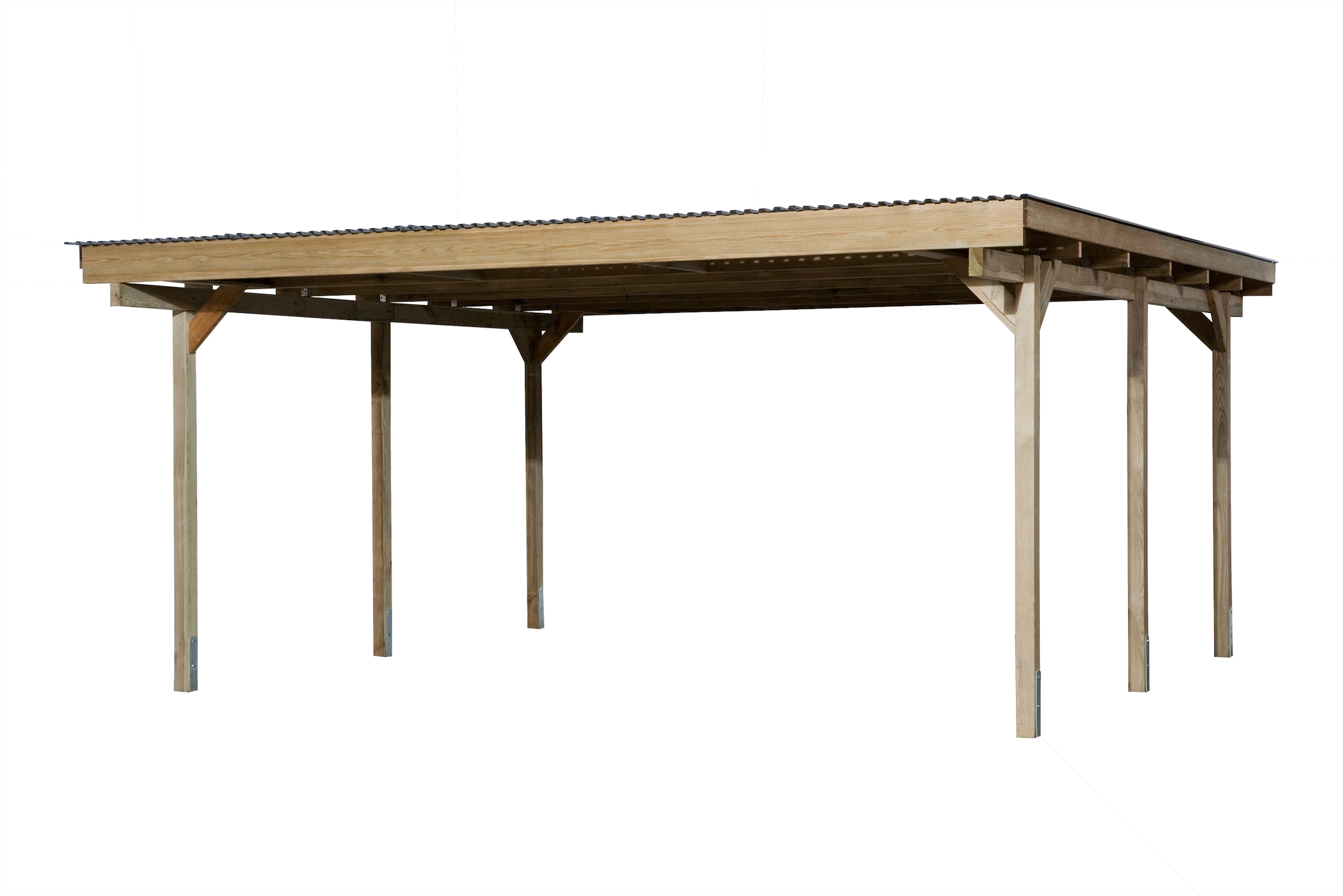 weka Doppelcarport "616" Massivholz 453 cm braun