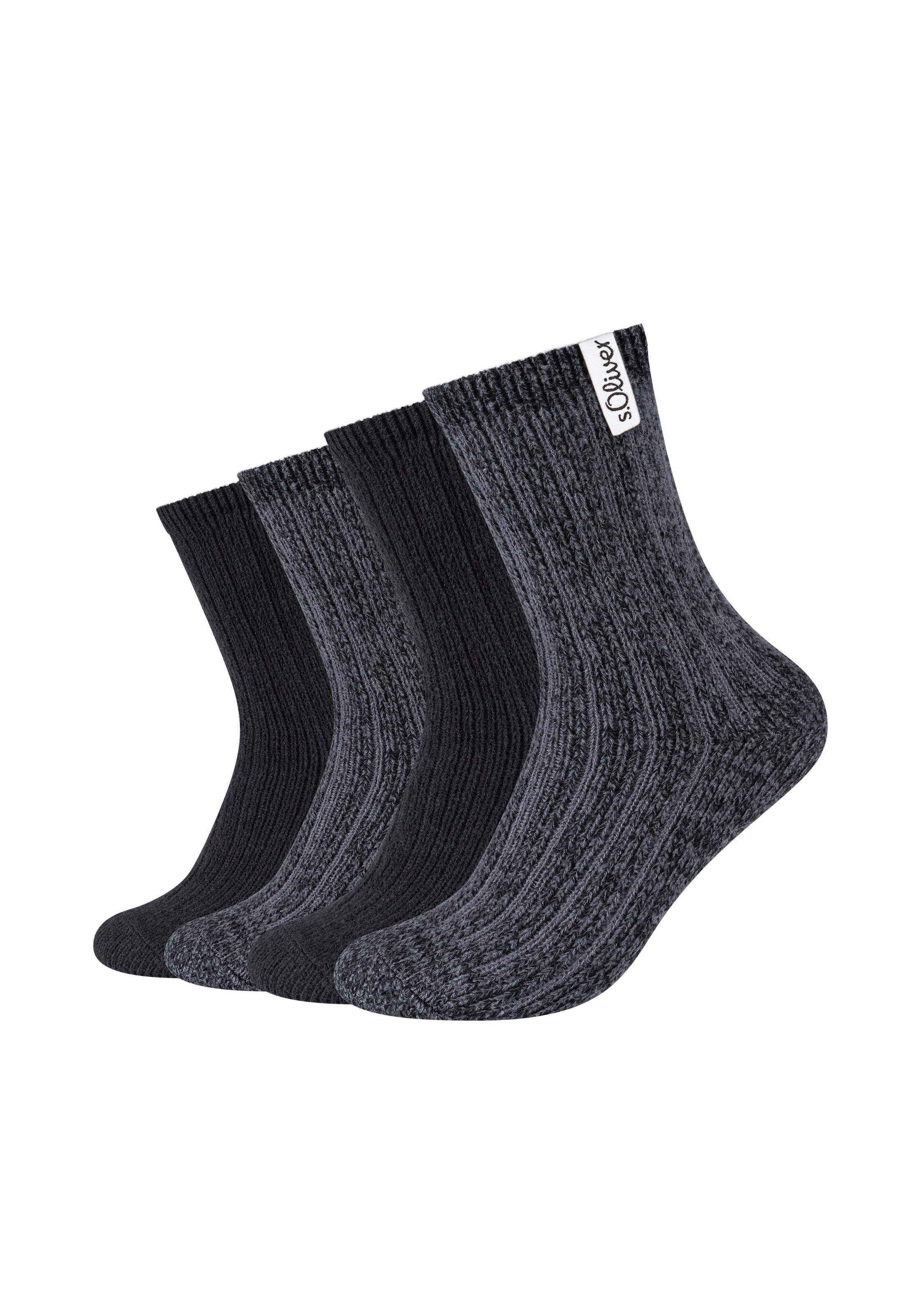 s.Oliver Socken wärmende, kuschelige Qualität, mit weichen Zehennähten