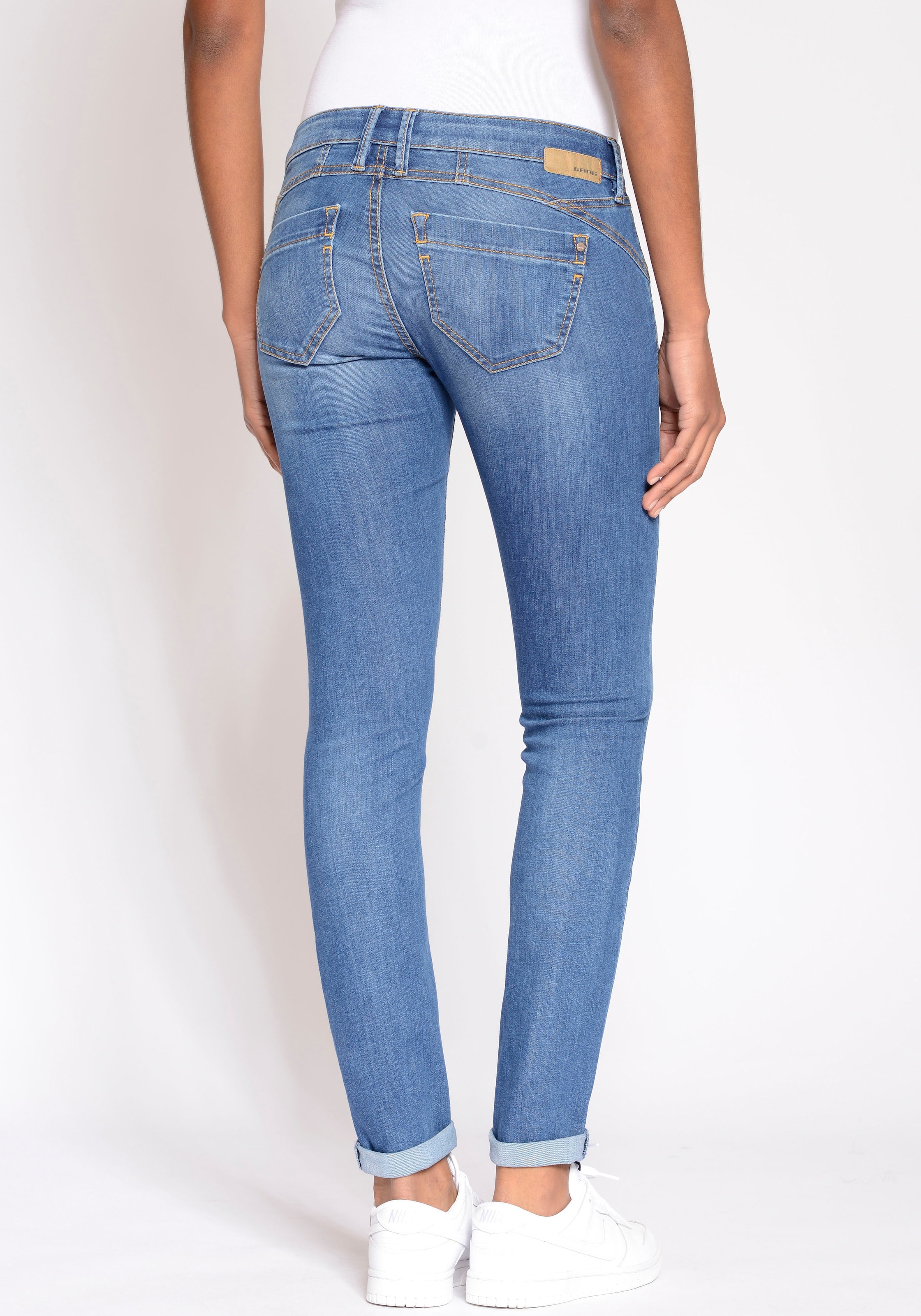 GANG Skinny-fit-Jeans »94Nena«, mit coolen Used-Effekten bei ♕ | Slim-Fit Jeans