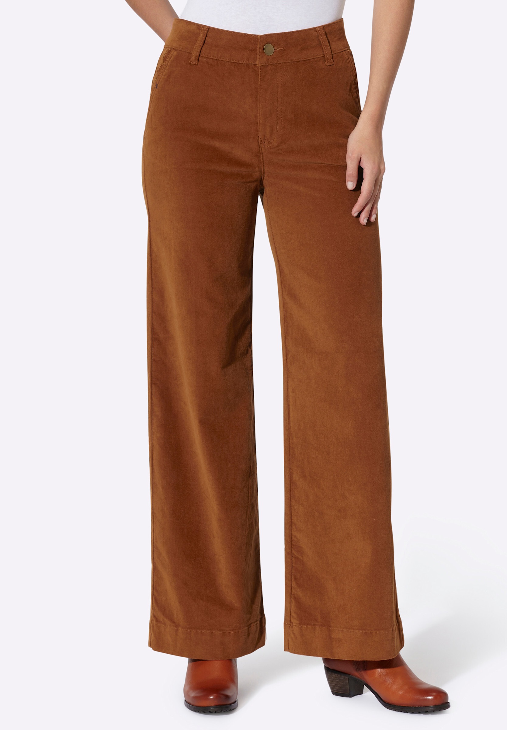 heine Stoffhose »Samt-Hose Samthose mit Wellenkanten«