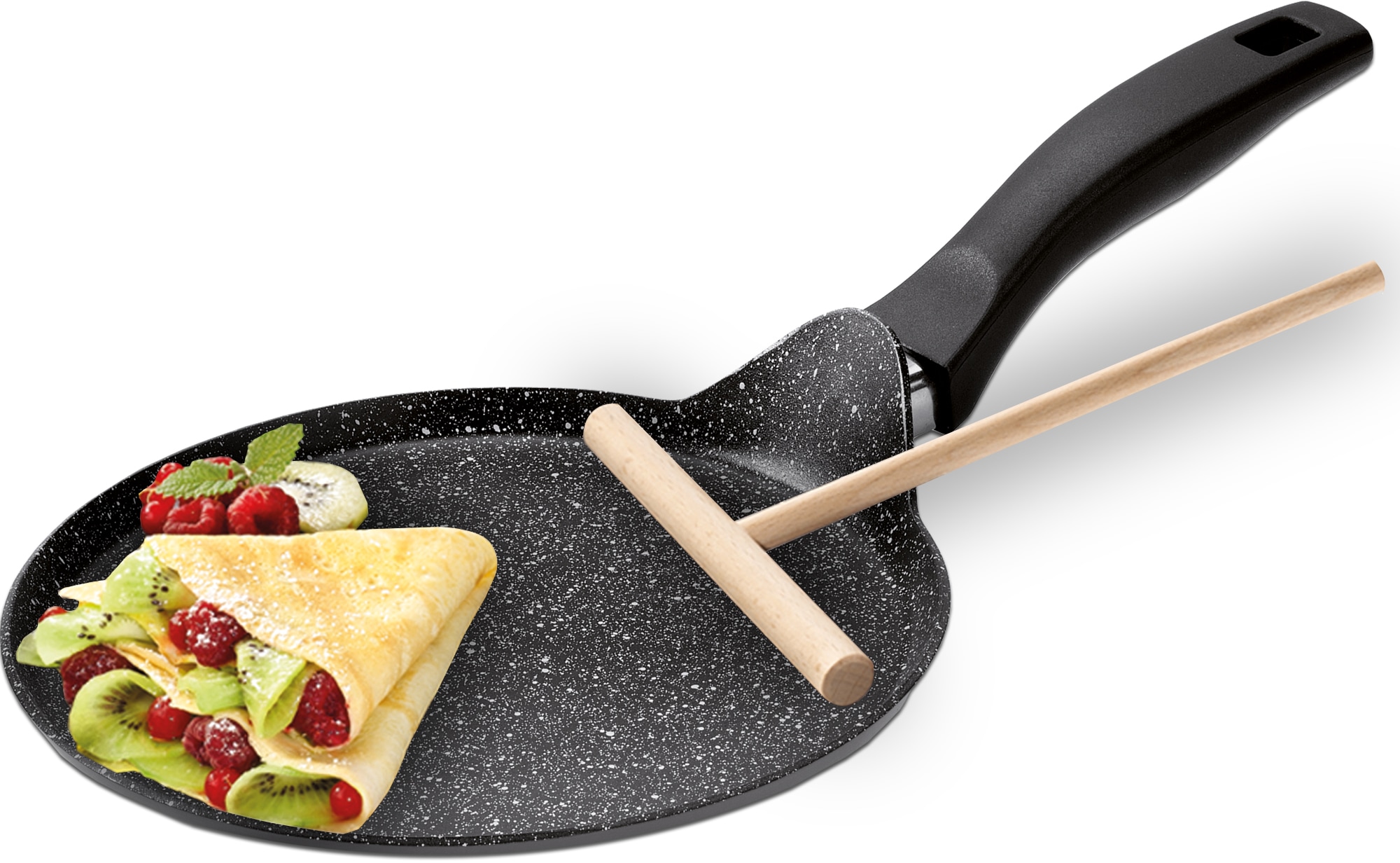 STONELINE Crêpepfanne, Aluminiumguss, Ø 25 cm, Induktion, mit Teigverteiler