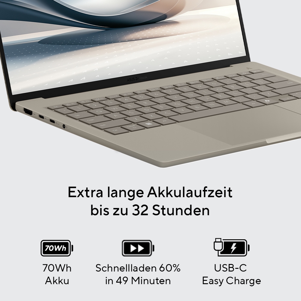 Asus Gaming-Notebook »Zenbook A14 X1-26-100 32 1TB UX3407QA-QD305W« 35,6 cm / 14 ″ Qualcomm X 1.000 GB SSD