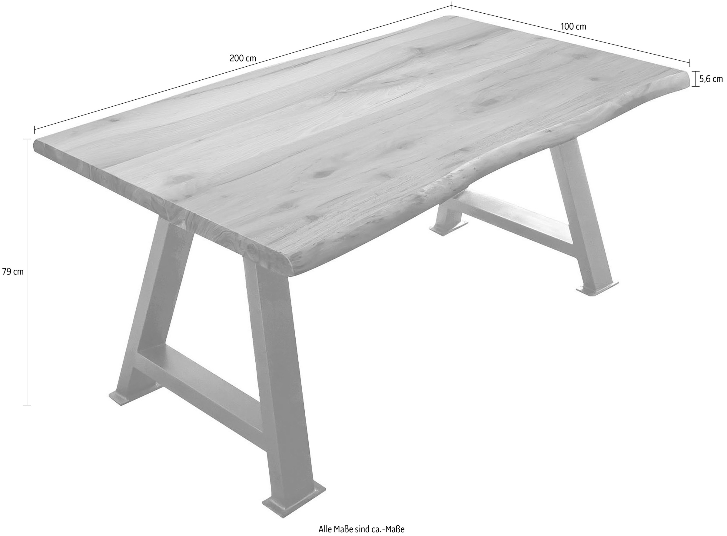 SIT Esstisch »Tops&Tables«, mit Baumkante wie gewachsen