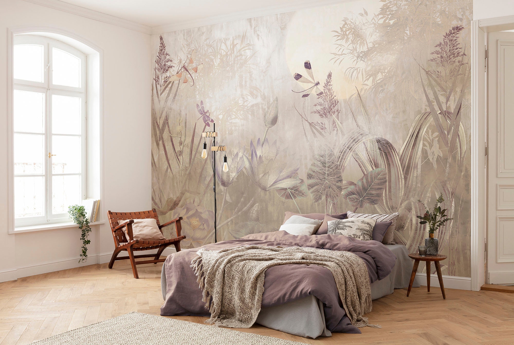 Komar Vliestapete »Digitaldruck Vlies - Dragonfly Pond - Größe 350 x 250 cm«, bedruckt, Wohnzimmer, Schlafzimmer