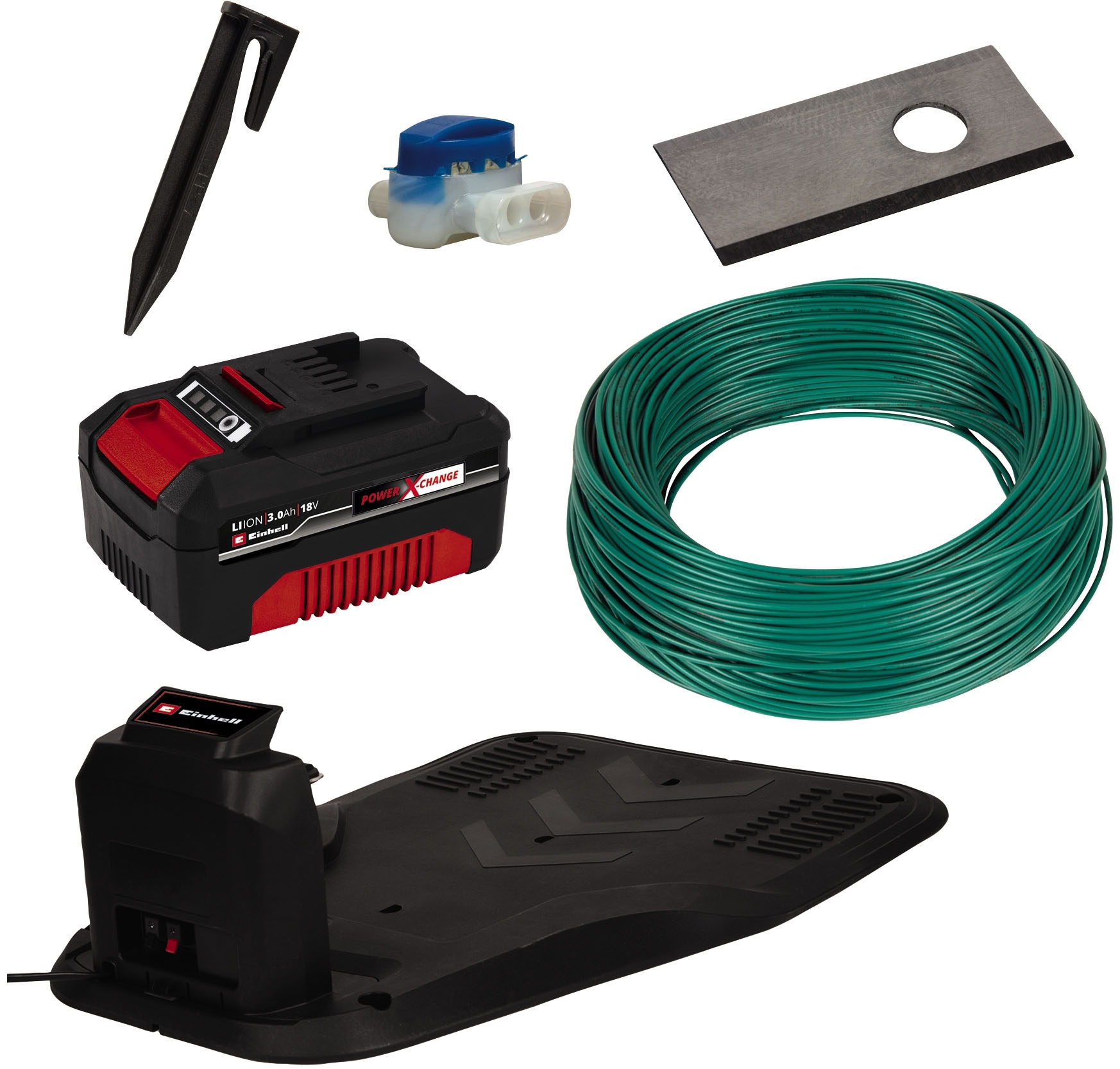 Einhell Rasenmähroboter »»FREELEXO 550 Kit Mähroboter««, (Set), Schnittbreite 18 cm, Inkl. Akku und Ladestation, 6 tlg.