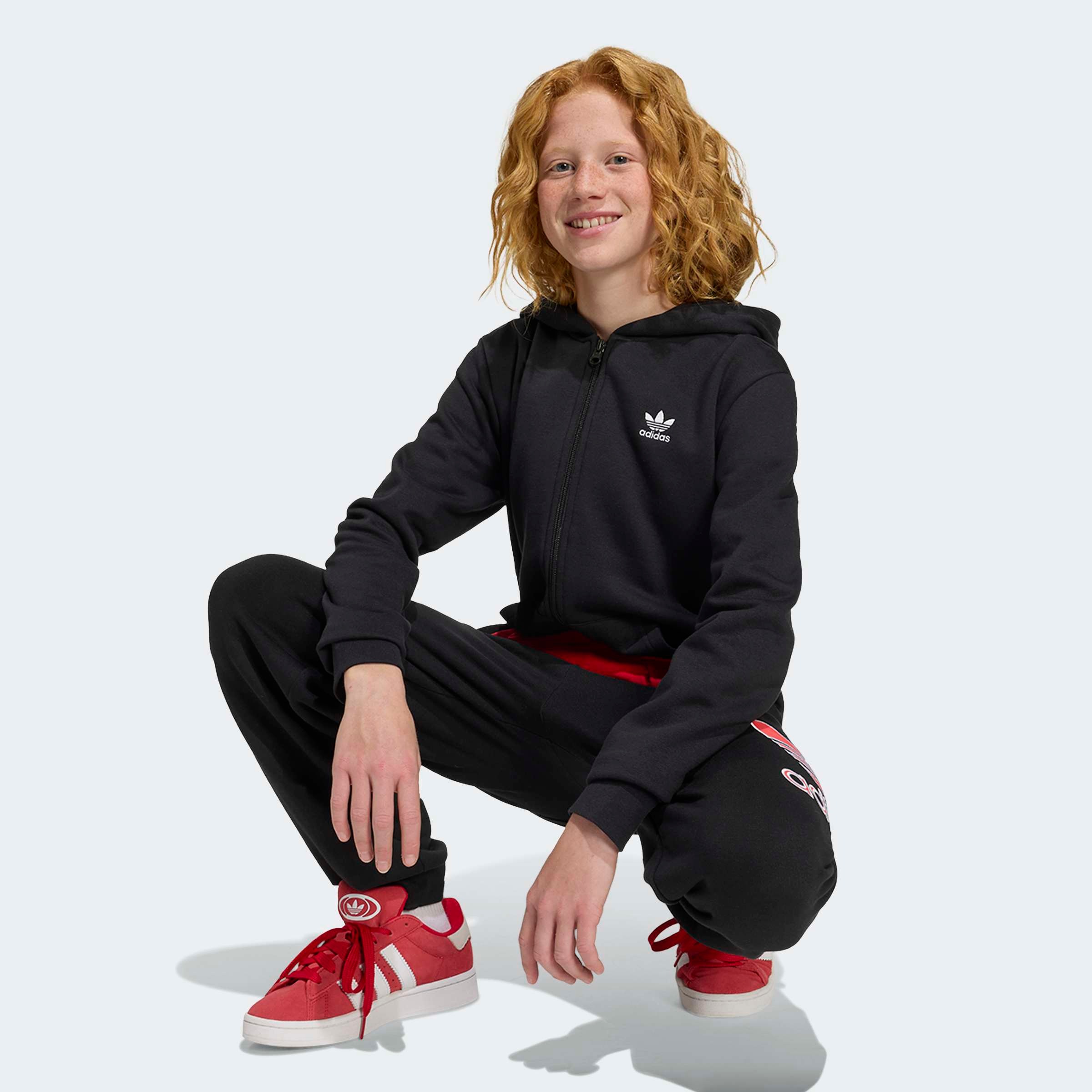 adidas Originals Kapuzensweatshirt »LOOSE FULL ZIP AUS FLEECE«

