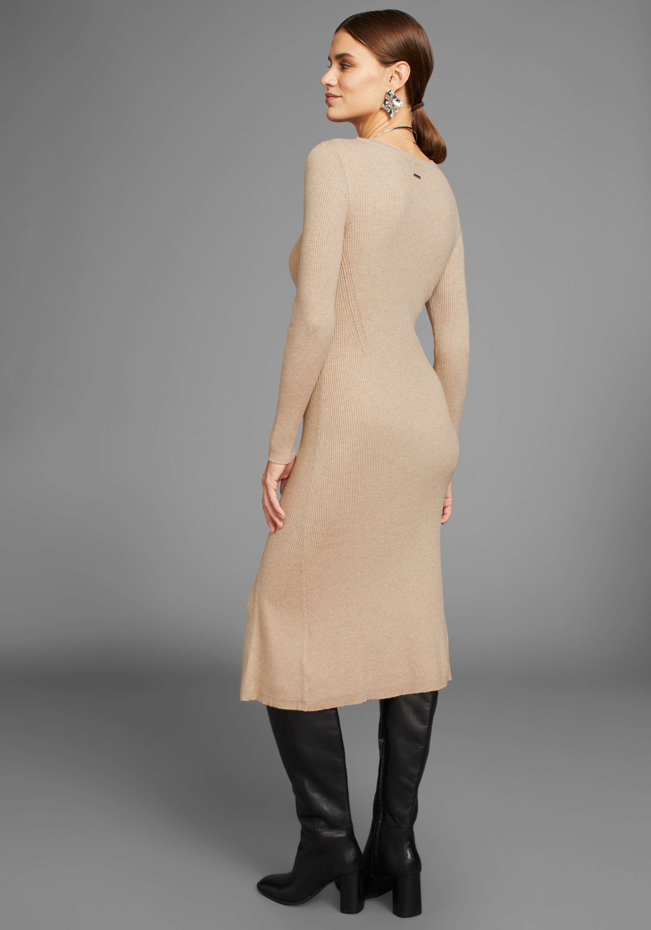 HECHTER PARIS Strickkleid, mit Zierknopfleiste