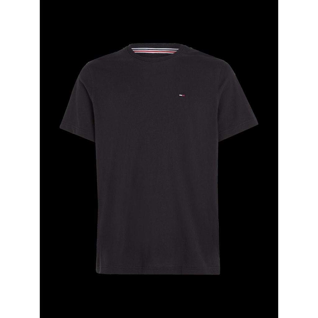 Tommy Jeans T-Shirt »TJM ESSENTIAL SOLID TEE«, Regular Fit mit Rundhalsausschnitt und dezenter Logo-Flag