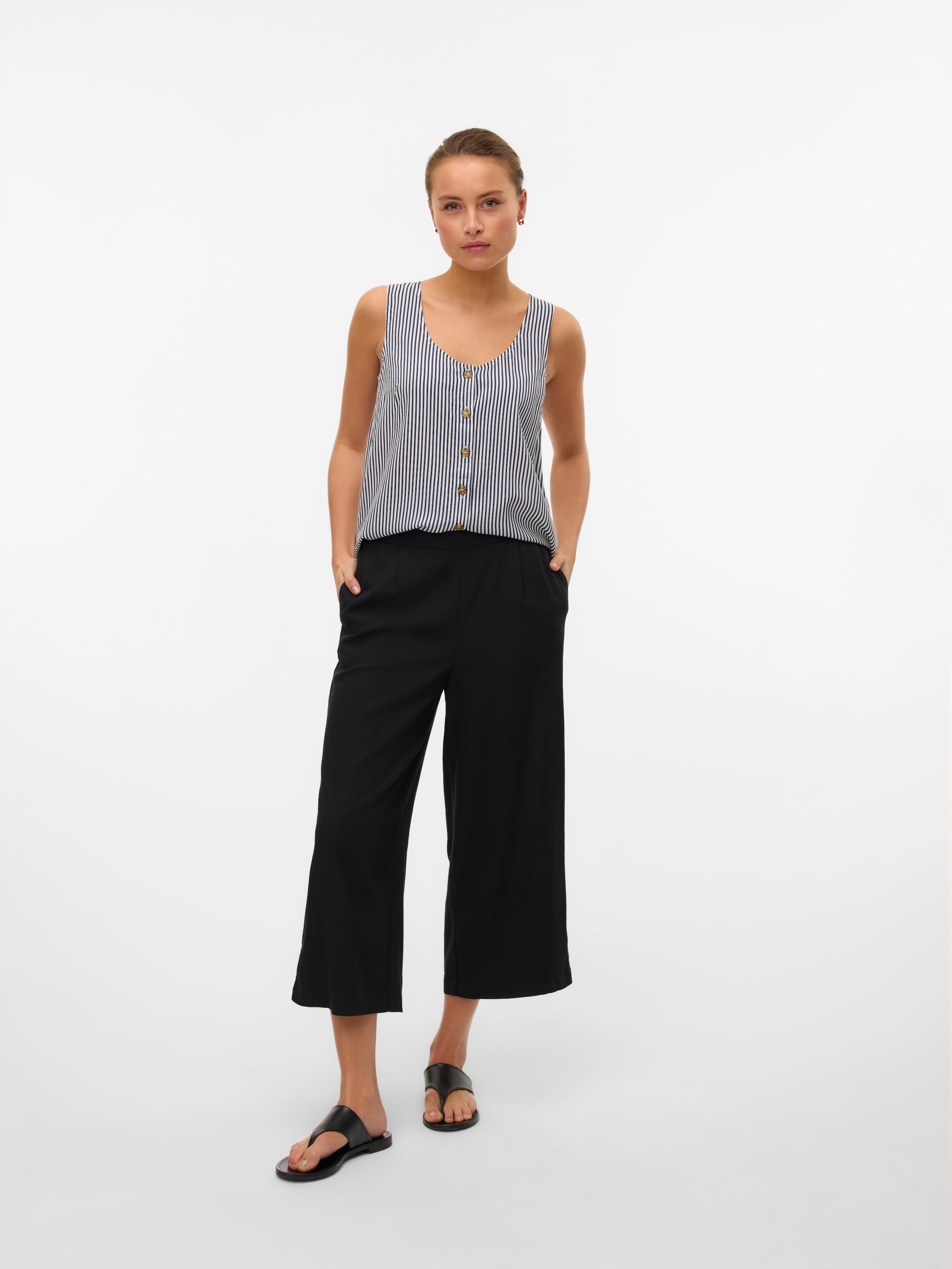 Vero Moda Culotte »VMMYMILO H/W CULOTTE PANT WVN GA«, mit Leinen