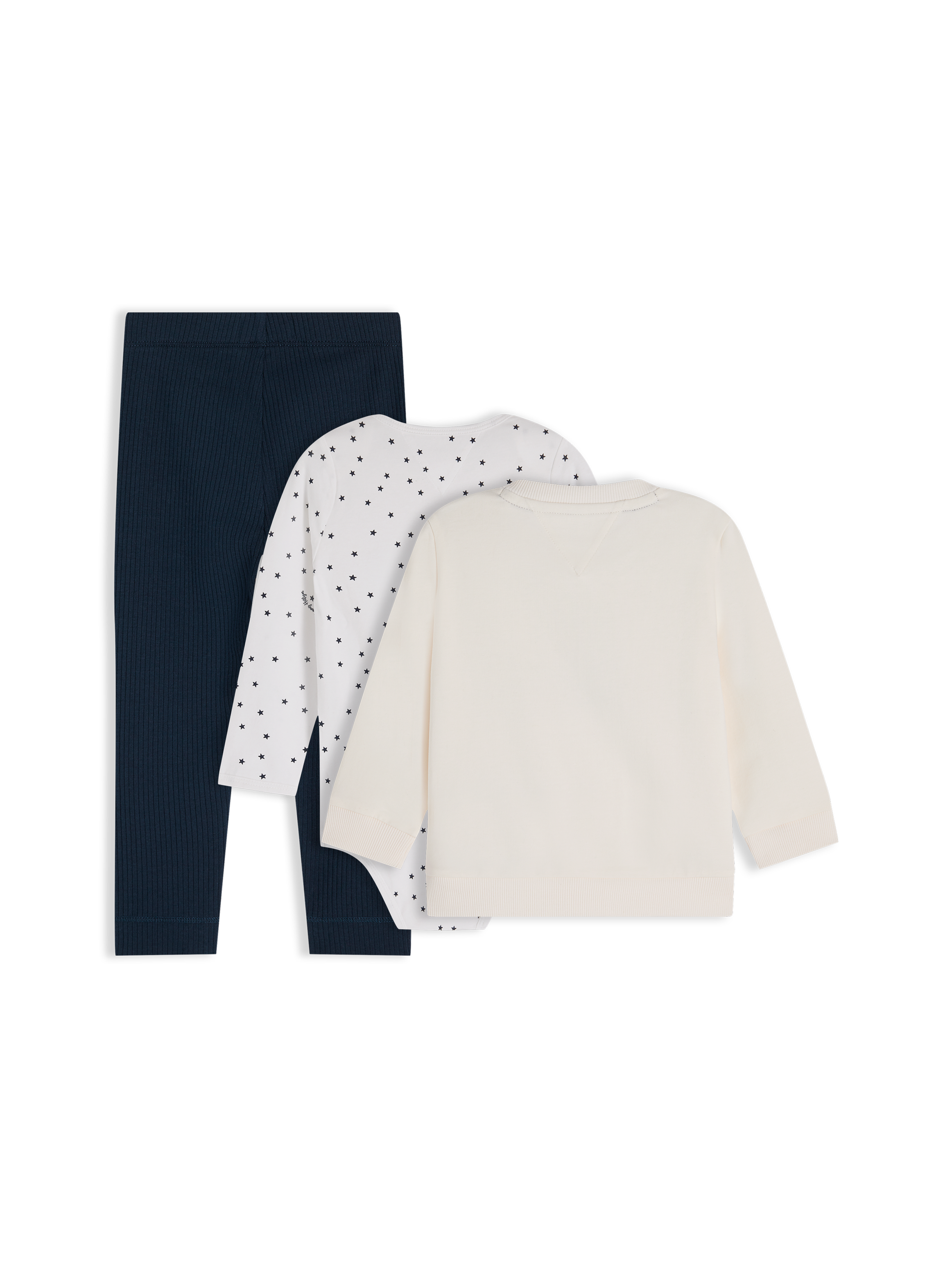 Tommy Hilfiger Neugeborenen-Geschenkset Set, 3 Shirt, Body & Jerseyhose für Babys
