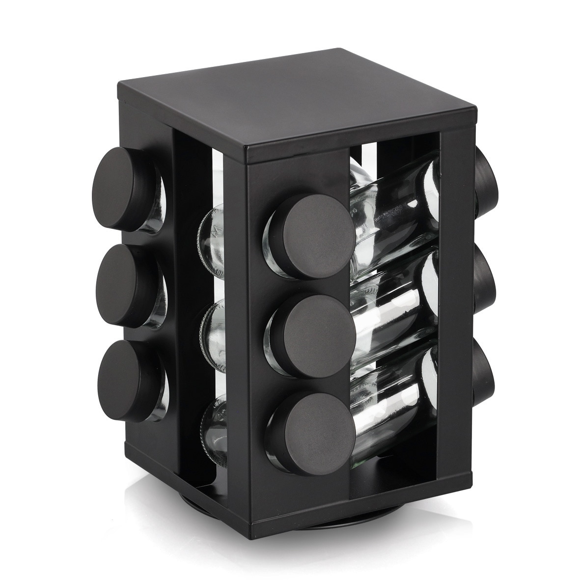 Zeller Present Gewürzkarussell »Gewürzrondell mit 12 Gläsern« Metall/Glas, schwarz, ca. 14x14x22,5 cm