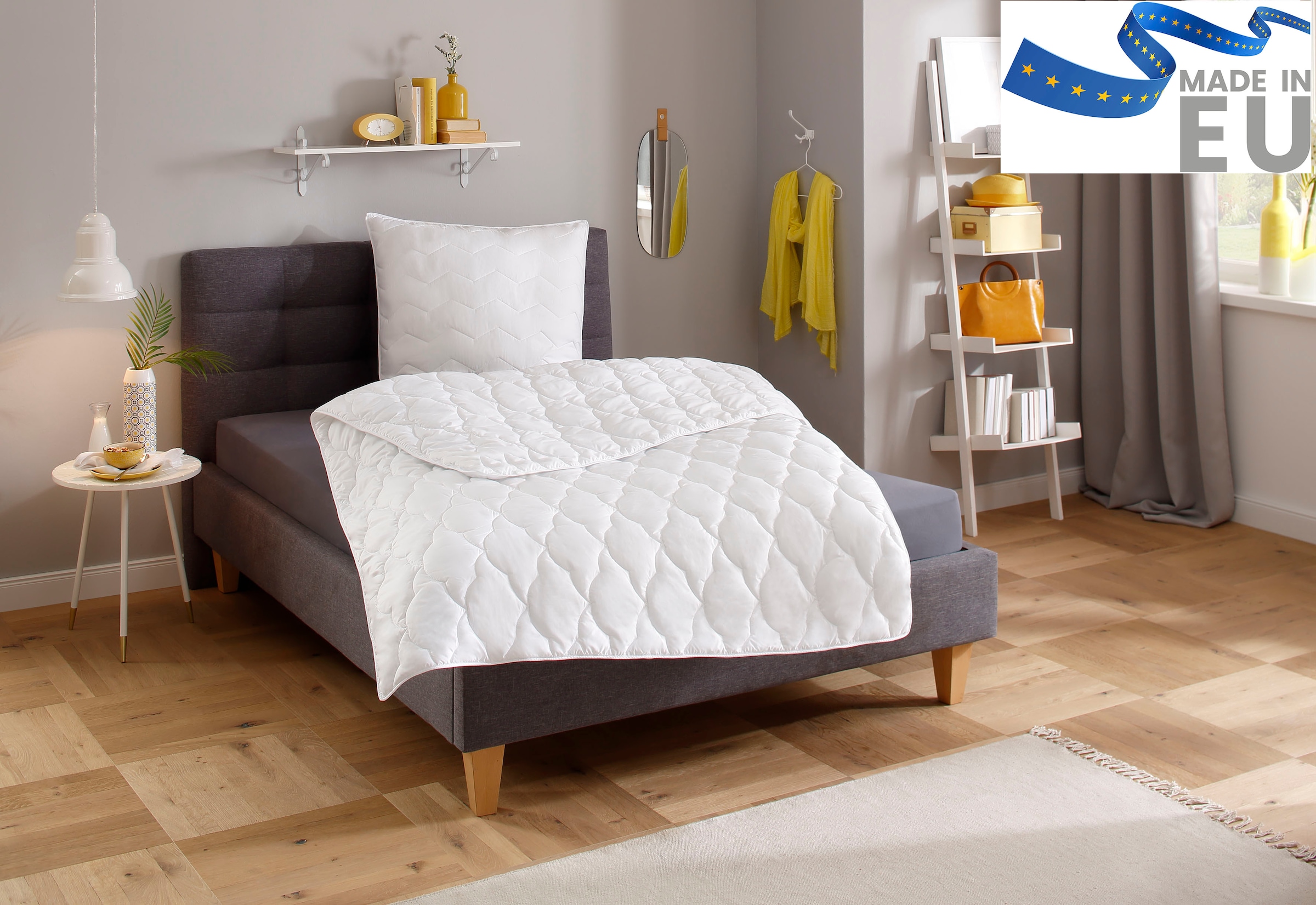 my home Microfaserbettdecke »Mondschein, Bettdecke 135x200 cm, 155x220 cm, 200x200 cm« leicht Füllung Polyester 1 Stk. tlg. Bettdecken, Sommer, Winter; allergiker geeignet (Hausstauballergiker)