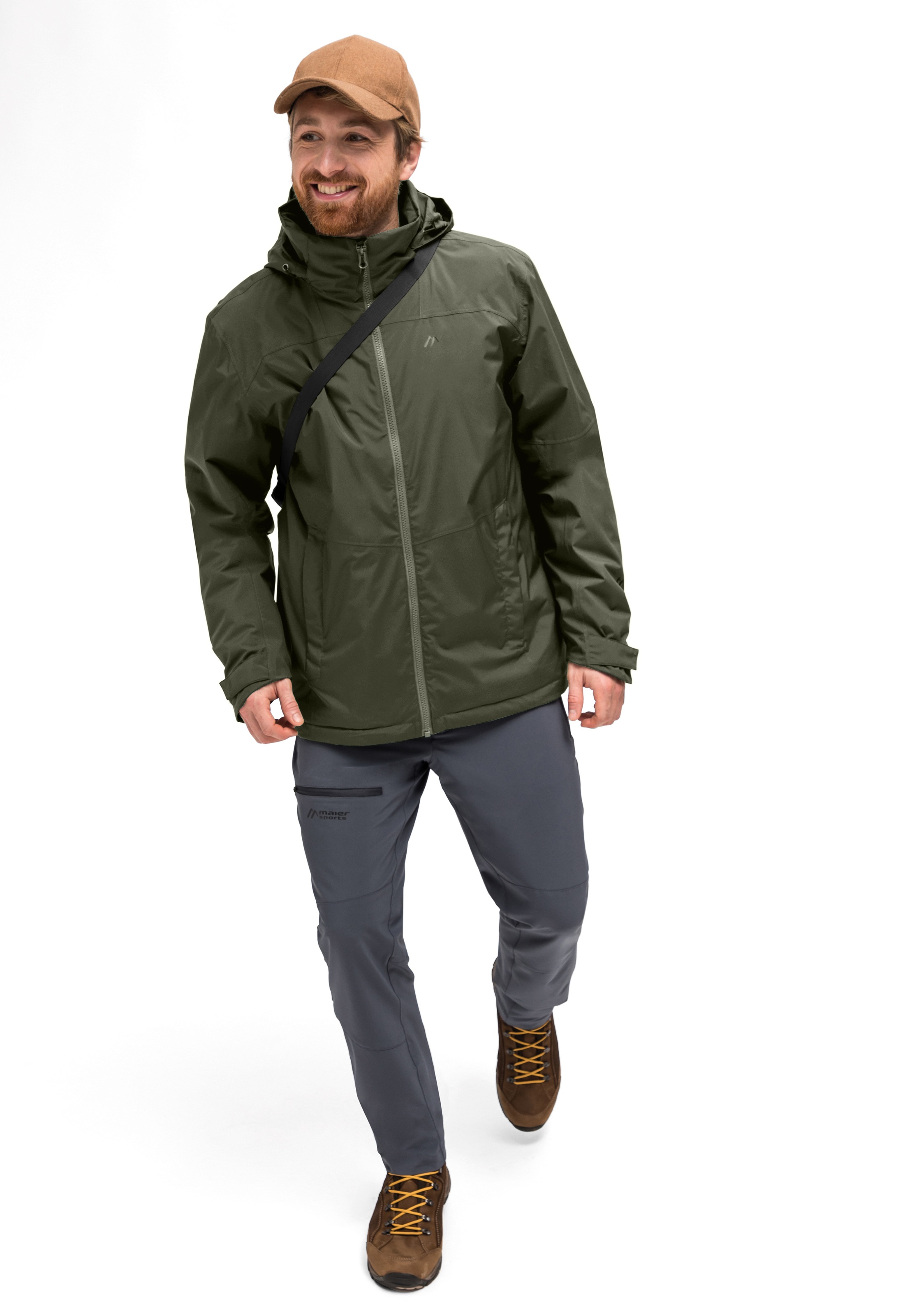 Maier Sports Regenjacke »Metor Therm Rec M« warme Herren Jacke mit Kapuze, Winterjacke wasserdicht atmungsaktiv