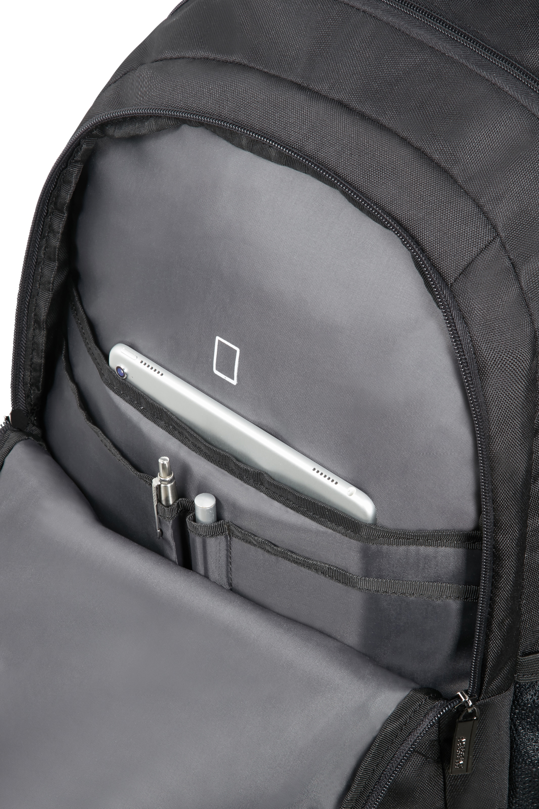American Tourister® Laptoprucksack »AT WORK 17.3, black/orange«, Kinderreisekoffer Kindertrolley Handgepäck Hartschalenkoffer
