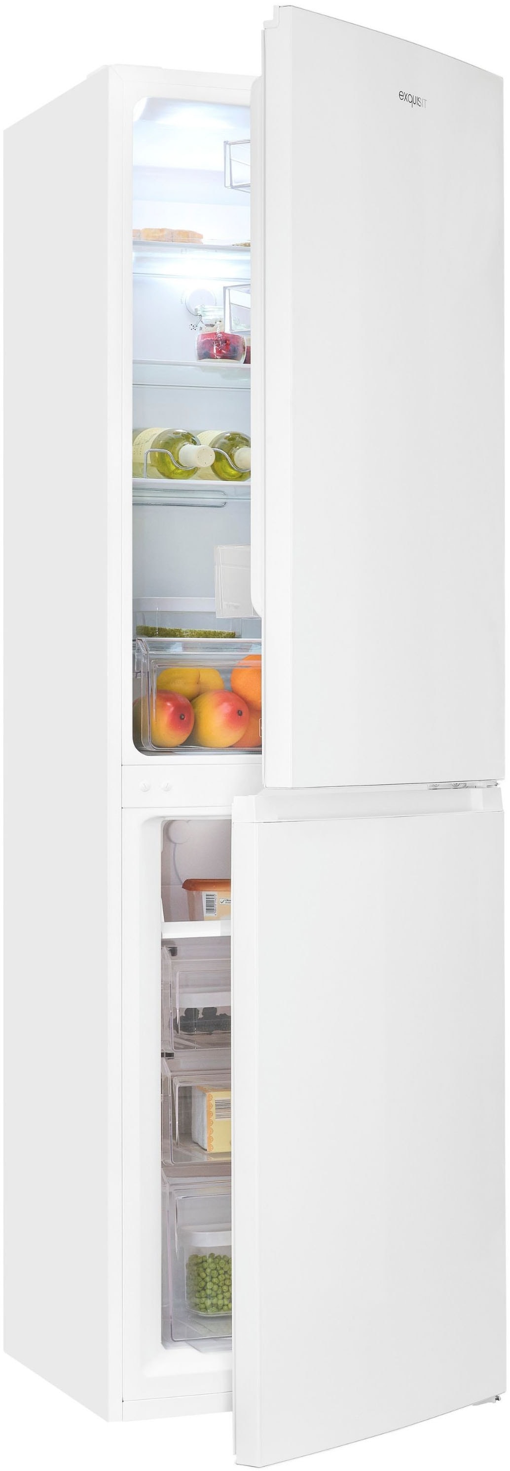 exquisit Kühl-/Gefrierkombination »KGC250-85--040D weiss« 180,5 cm hoch 54,5 cm breit