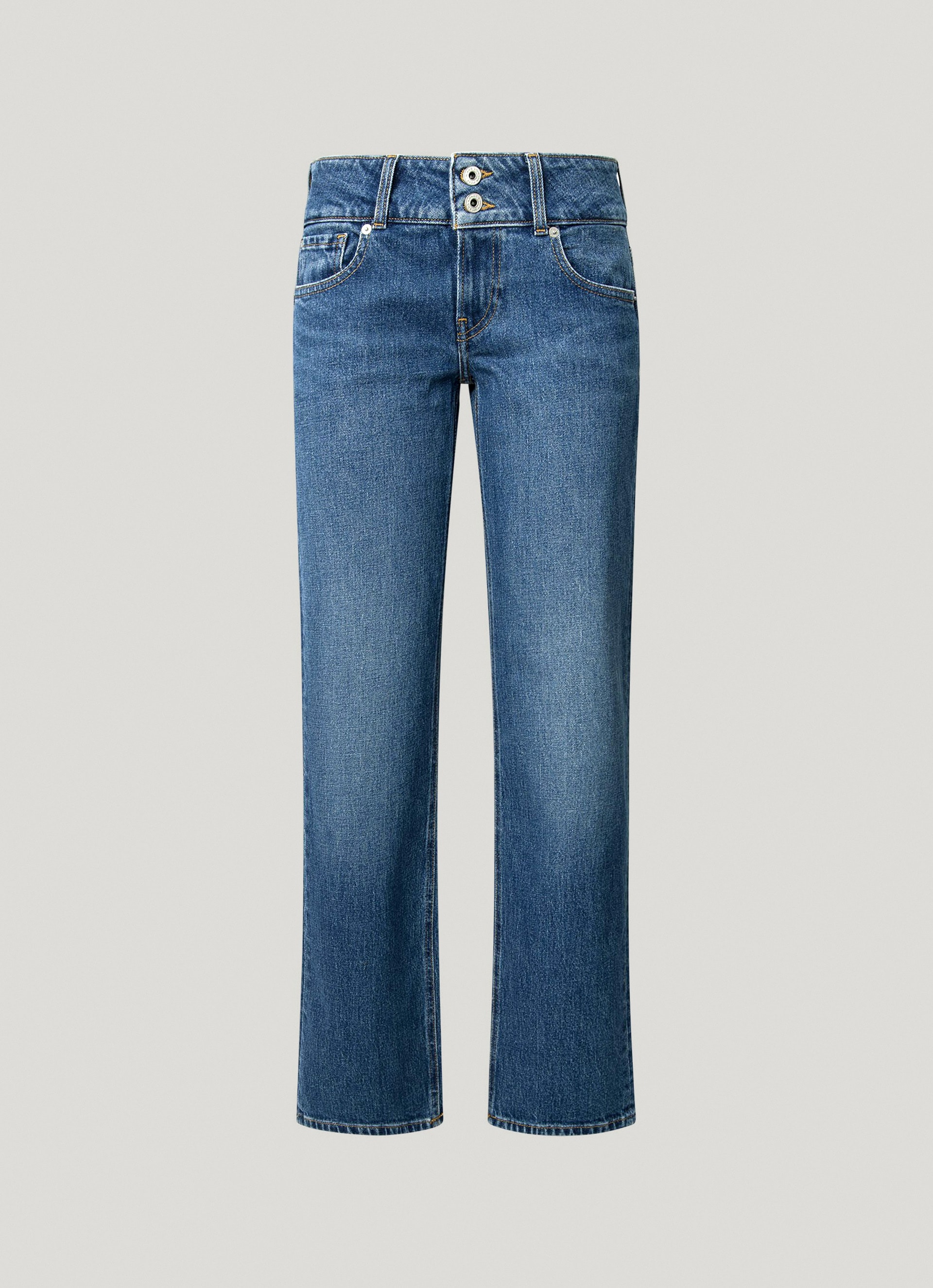 Pepe Jeans Gerade Jeans »STRAIGHT JEANS LW«, mit doppeltem Knopfverschluss