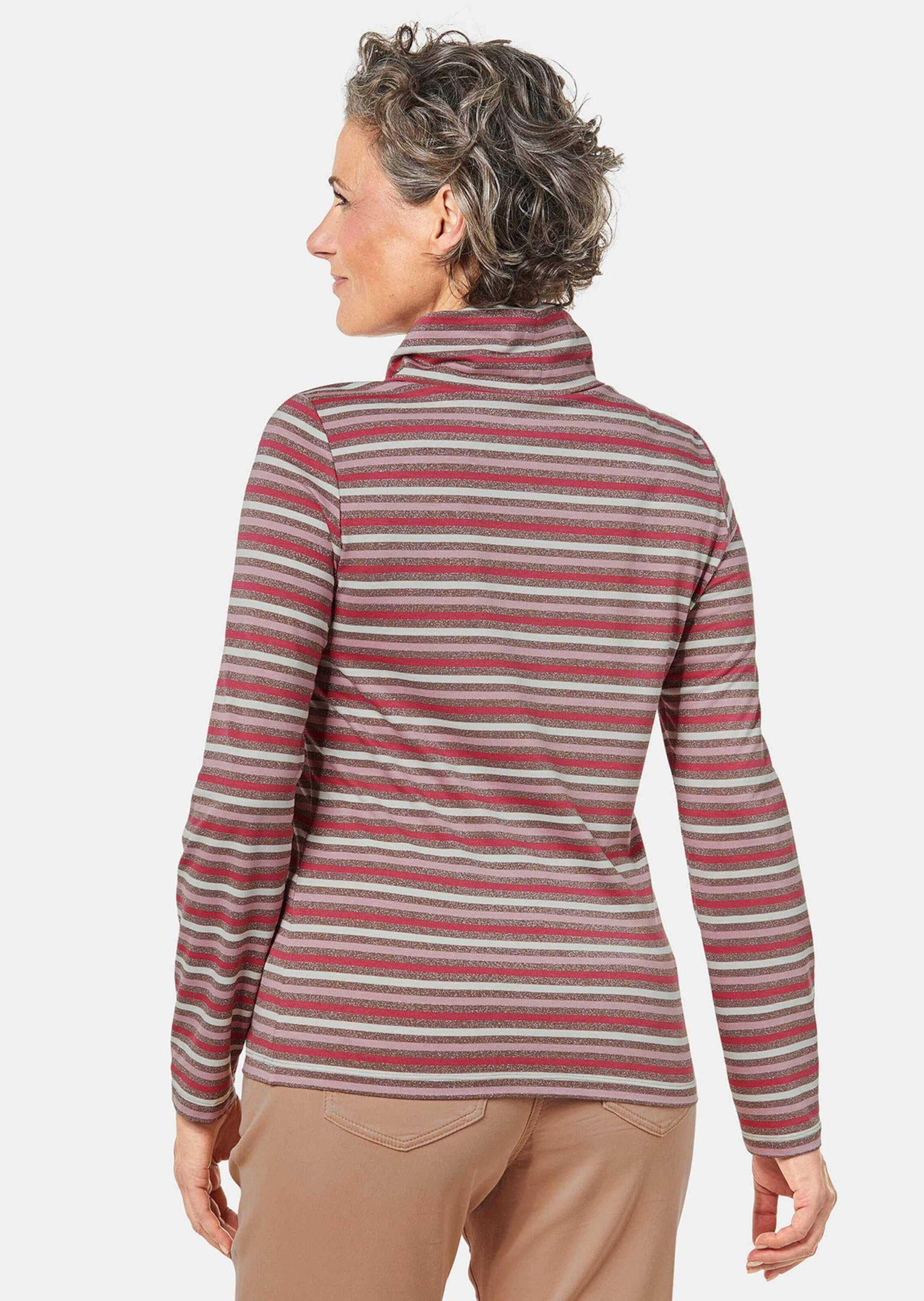 GOLDNER Longpullover »Rollkragenshirt Kratzfreies Ringelshirt mit soften Glanzgarnen«