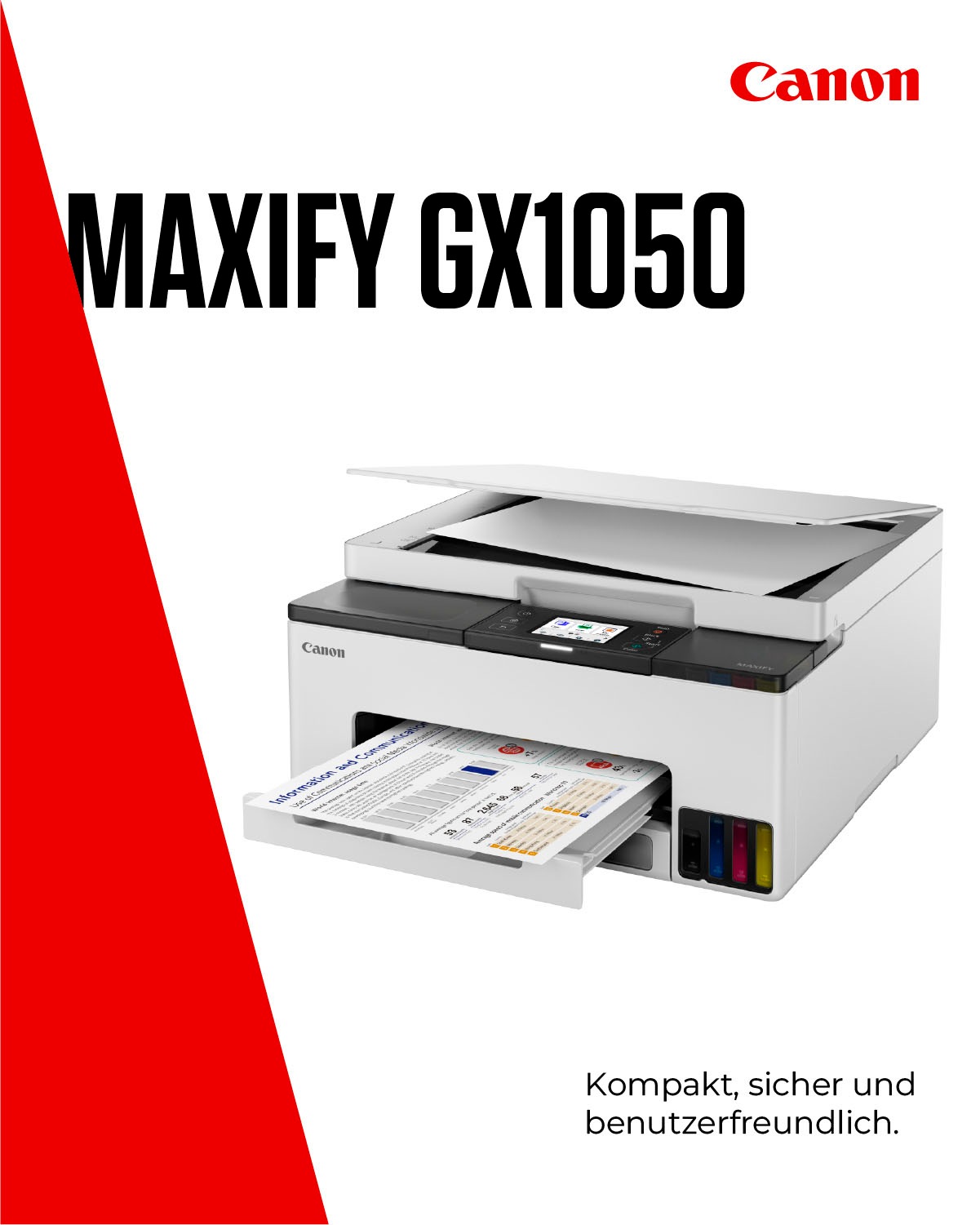 Canon Multifunktionsdrucker »MAXIFY GX1050« 3in1 Tintenstrahl-Multifunktionsgerät mit extrem niedrigen Druckkosten