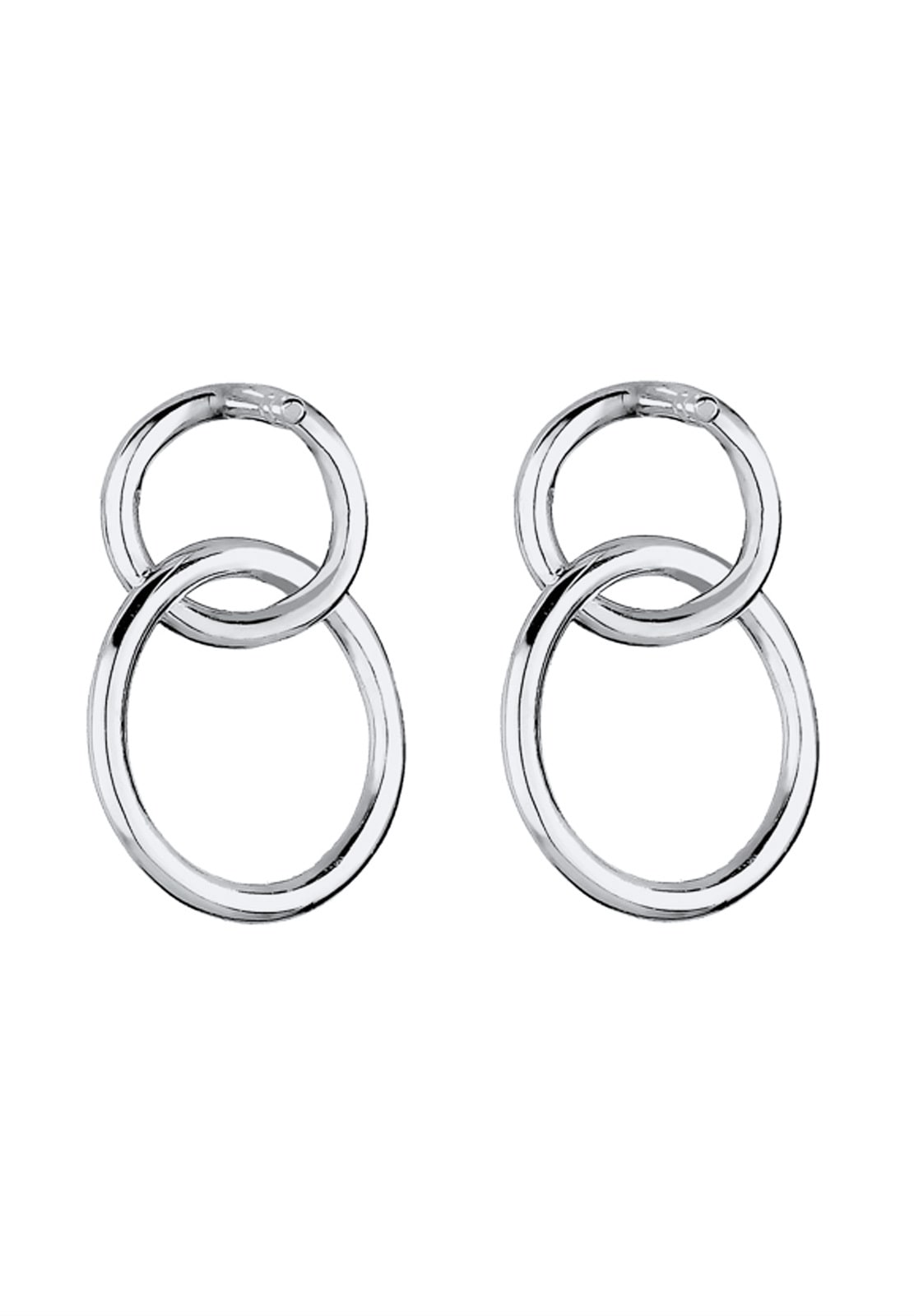 Elli Paar Ohrhänger »Ohrringe Kreis Geo Basic Minimal Layer 925 Silber«