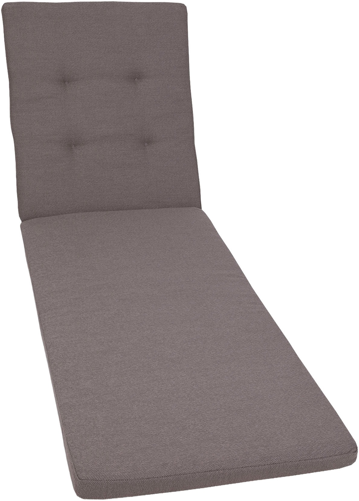 GO-DE Liegenauflage Uni Bouclé taupe - Maße BxLxH ca.: 59 cm x 194 cm x 7 cm