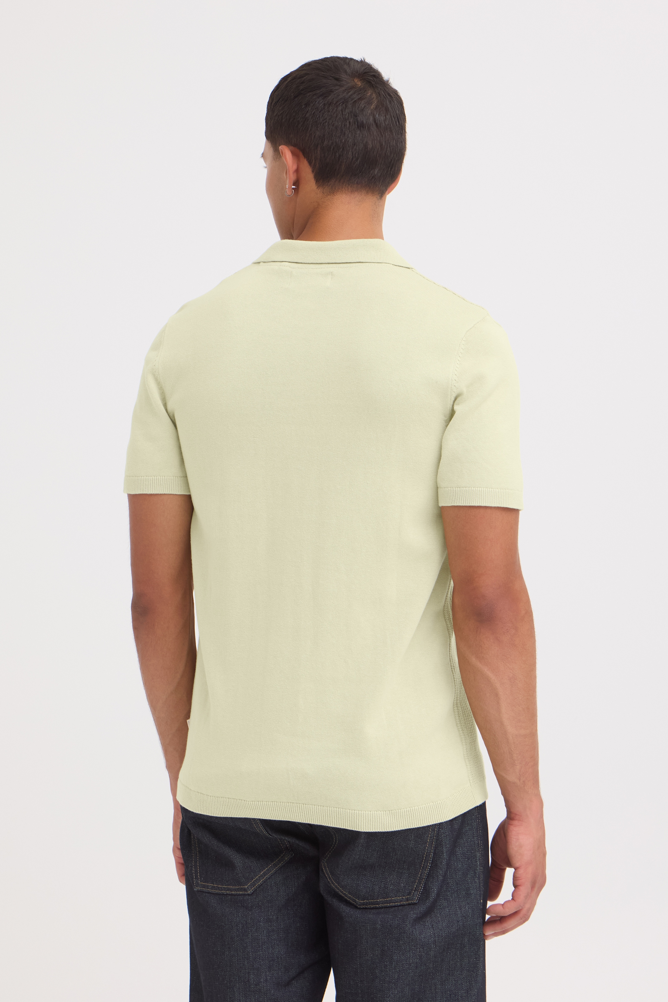 Blend Polokragenpullover »BHBARON SPLIT POLO PPNOOS« aus Baumwolle, Regular Fit, unifarben, Kurzarm, mit V-Ausschnitt