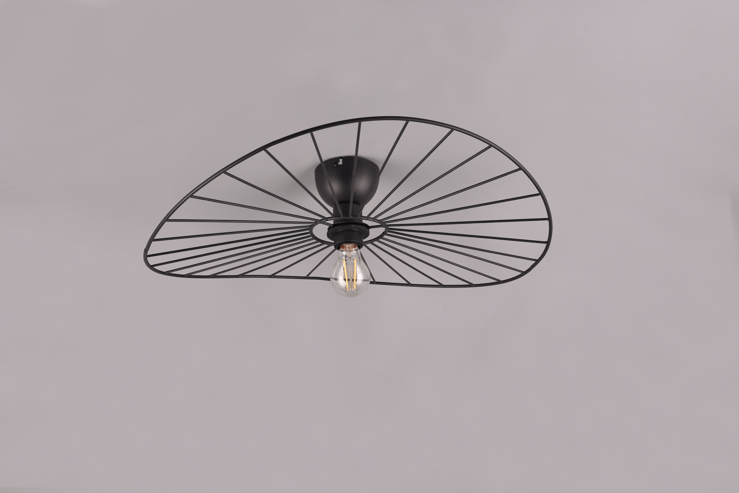 REALITY Leuchten Deckenleuchte »CHAPEAU, Deckenlampe exkl 1xE27 max 40W Ø60cm Schlafzimmer Deckenlampe«, 1 flammig, Leuchtmittel E27 | Leuchtmittel wechselbar, Lampenschirm aus filigranen Metallstreben sorgt für Schatten Effekte