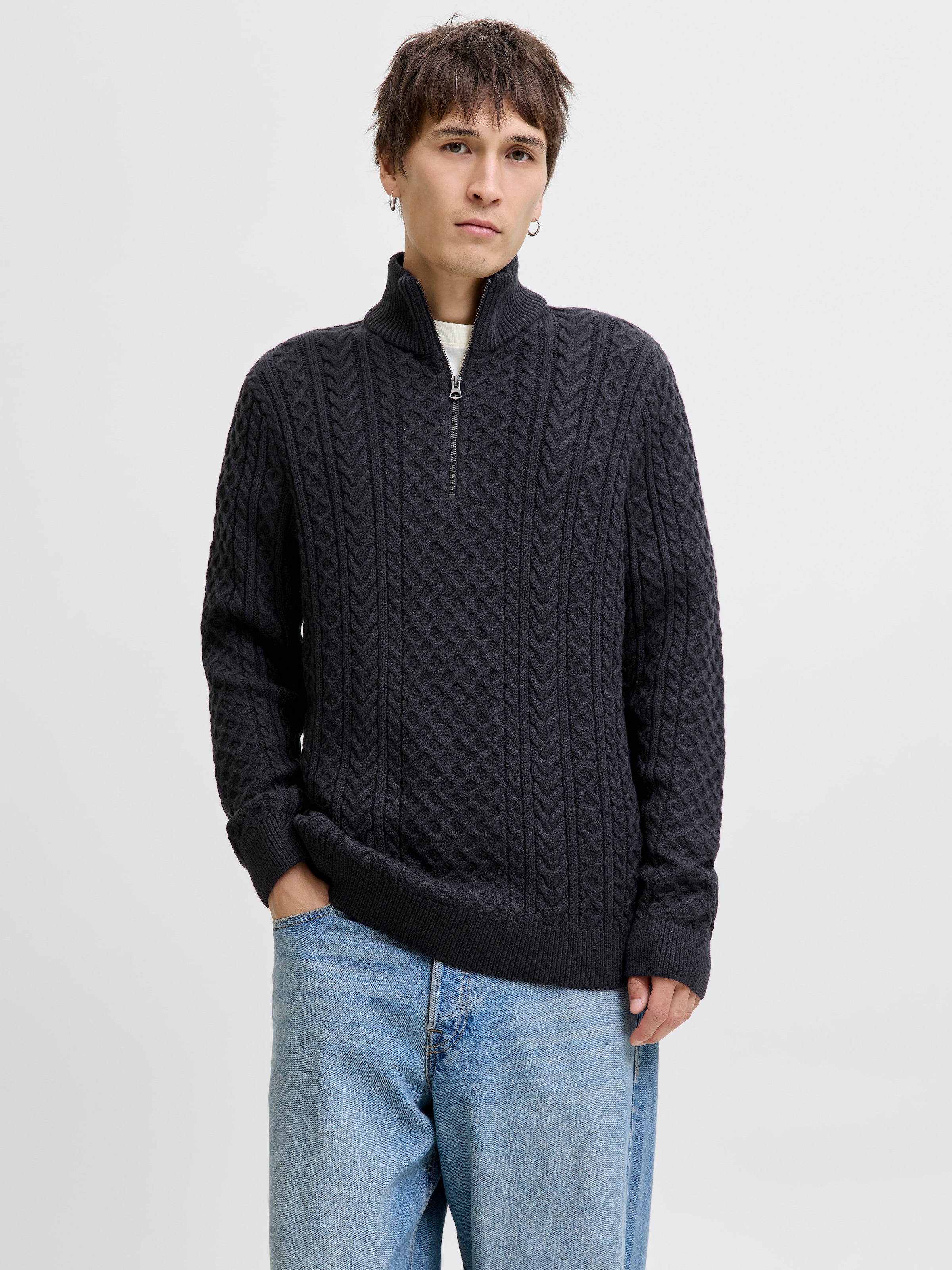 Jack & Jones Troyer »JPRBLUSEAN KNIT CABLE HALF ZIP SN«