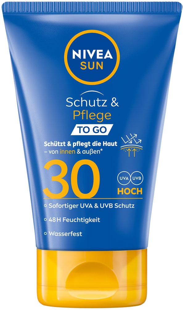 Nivea Sonnenschutzspray »Babies & Kids Sensitiv Schutz+Gratisgröße Lotion to go«, (Set)