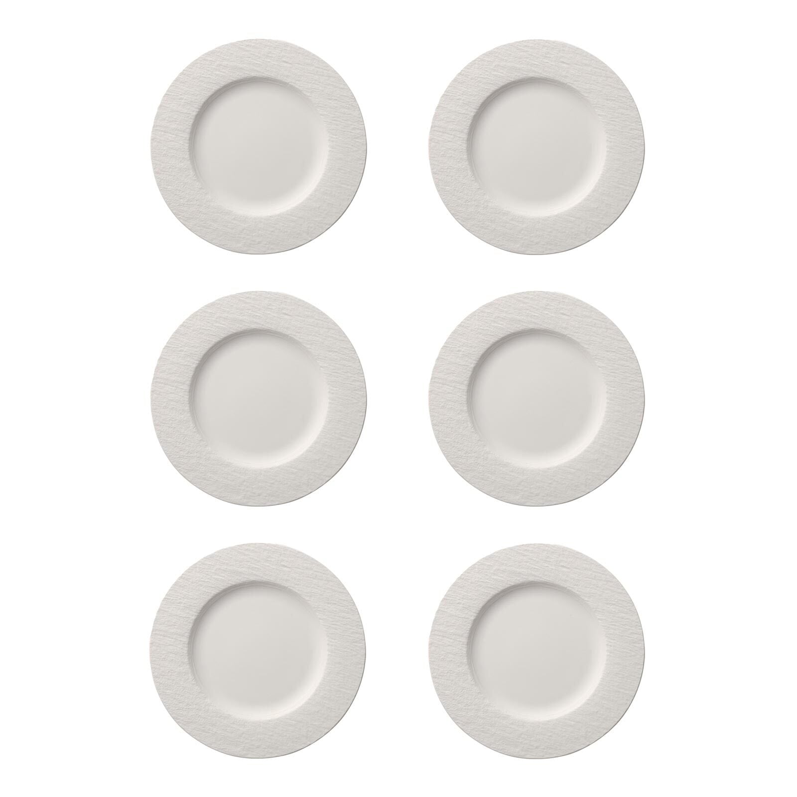 Villeroy & Boch Speiseteller "Manufacture Rock Ø 27 cm 6 Stück, Weiss"