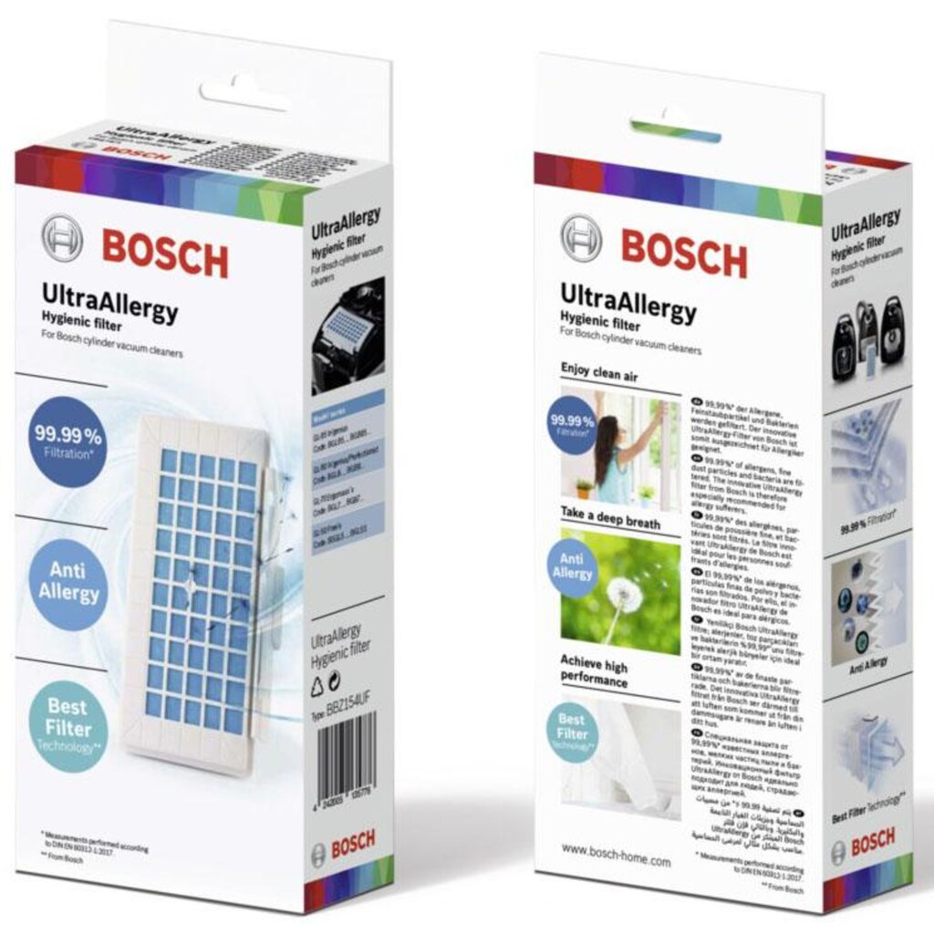 BOSCH Hygieneabluftfilter »UltraAllergy BBZ154UF«