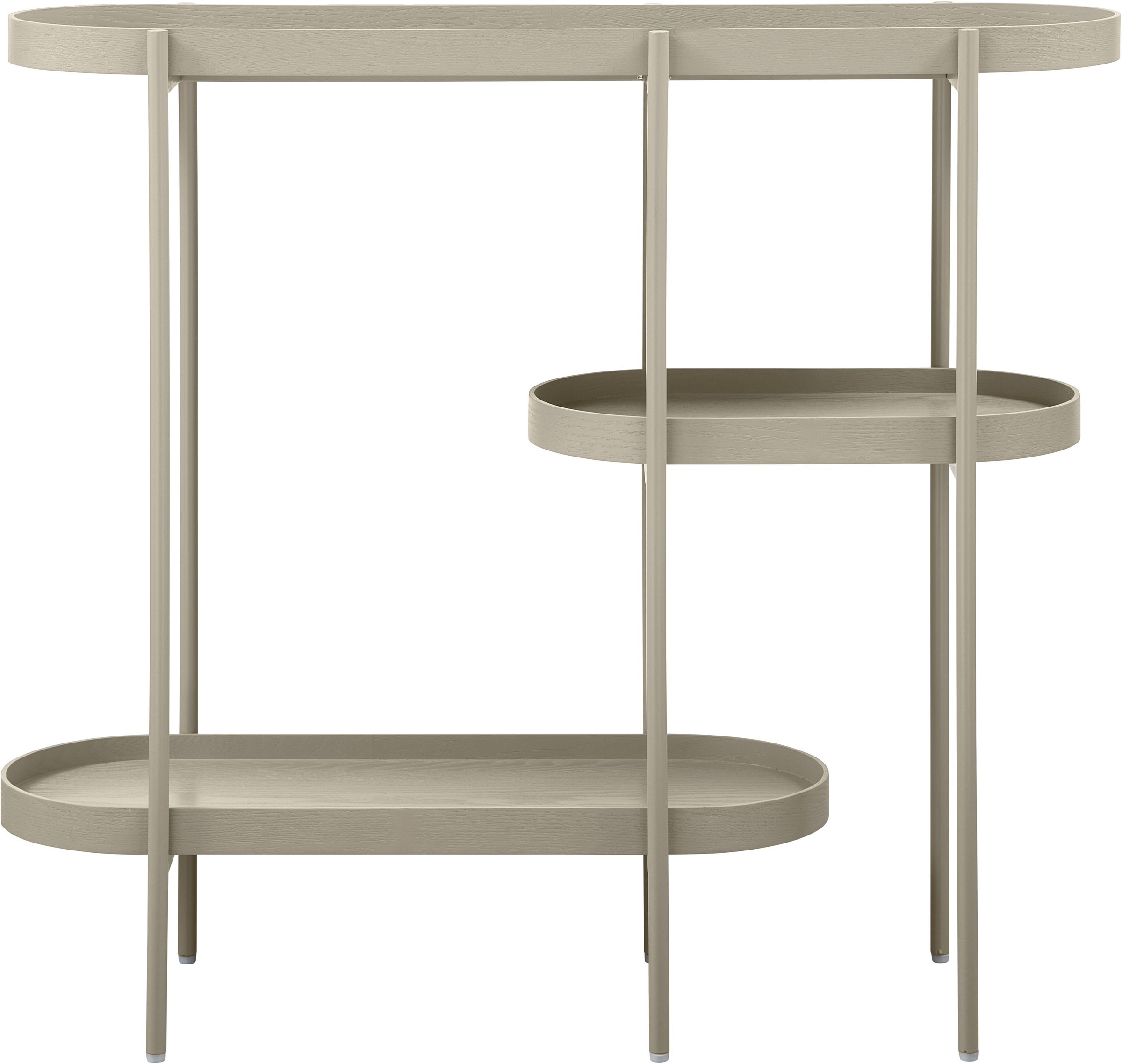 WOOOD Beistelltisch »Noan aus MDF mit pulverbeschichtetem Metallgestell, 90 x 28 x 80 cm« Tragkraft 5 kg pro Boden, Gestellrohr Ø 1,5 cm