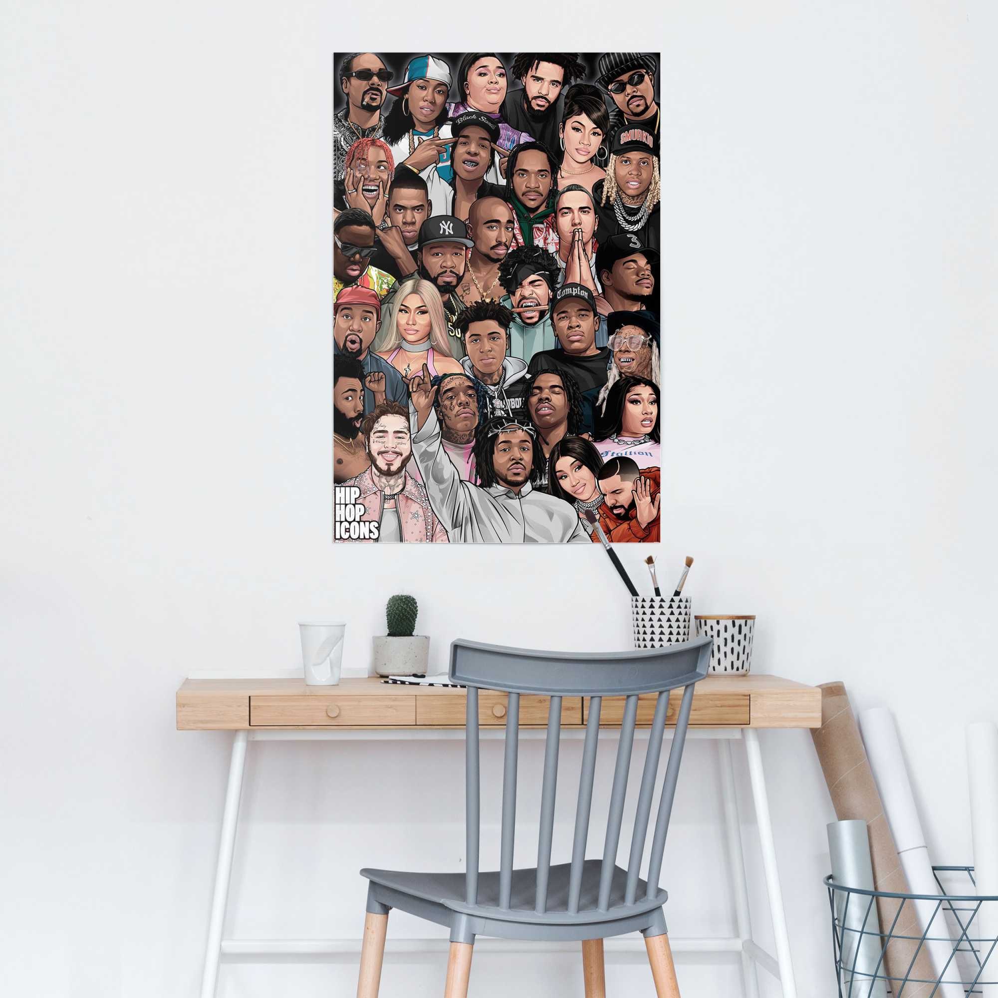 Reinders! Poster »Hip Hop Icons«, Teenager Zimmer - Mehrfarbig - 150 gr. Papier - Musik - 61x91,5 cm