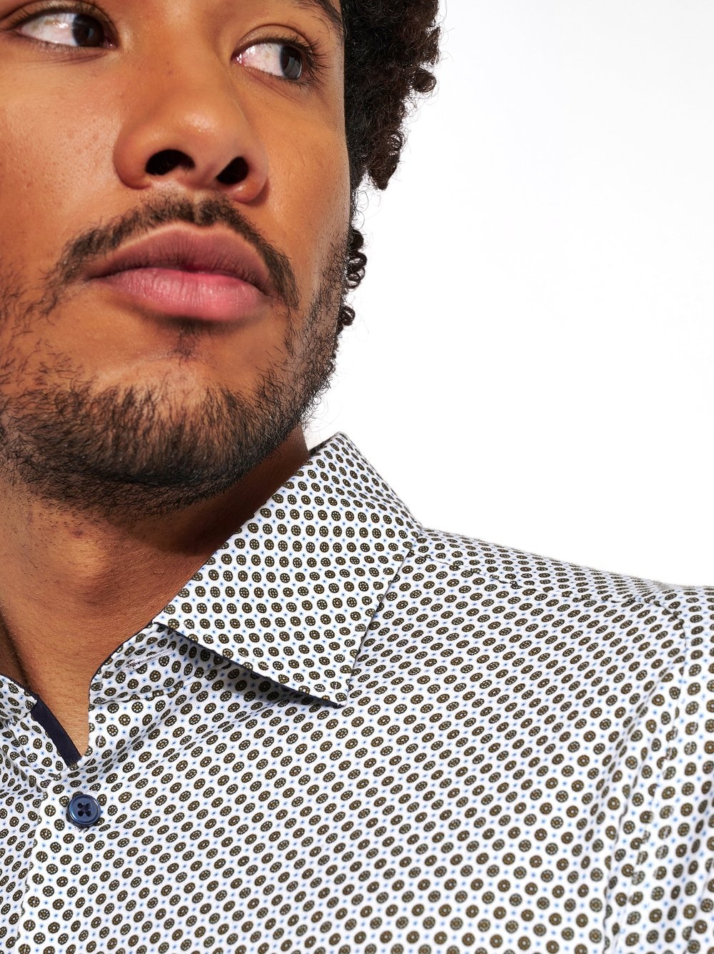 DESOTO Langarmhemd »Jerseyhemd Casual Kent langarm« Flexibler Stretch, mit Minimal Print, Kentkragen
