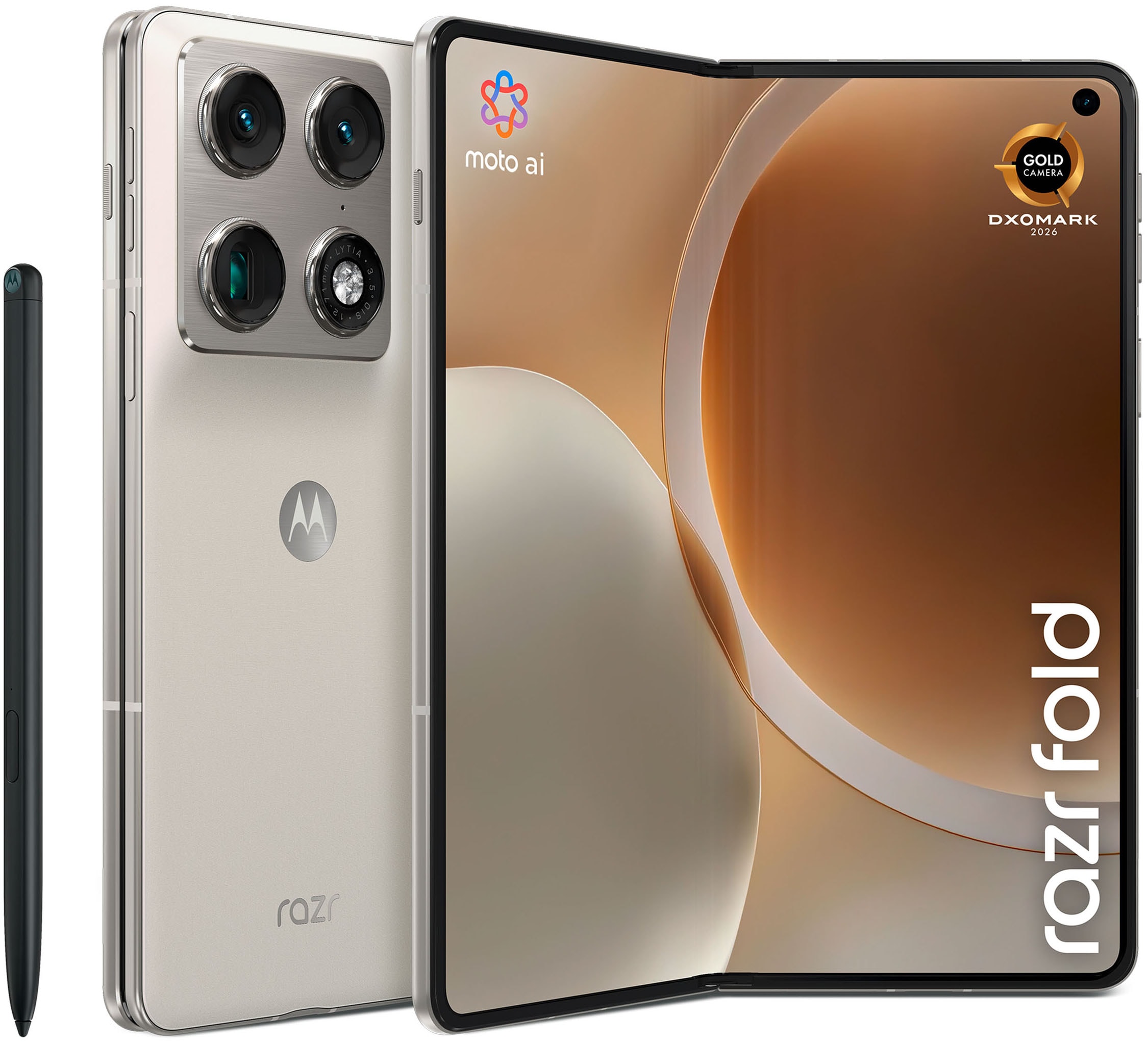 Motorola Smartphone »razr fold« PANTONE® Lily White