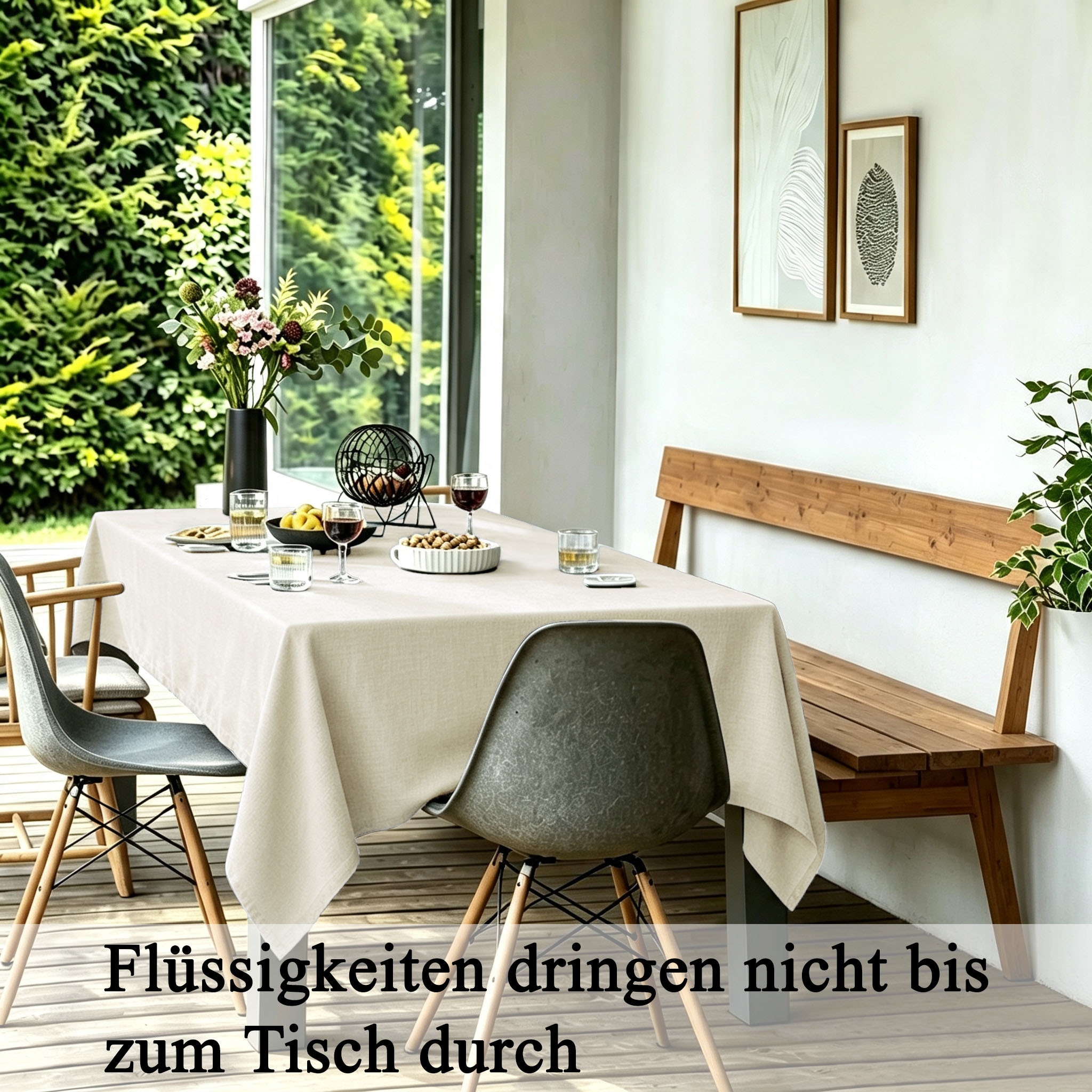 OTTO home Tischdecke "Ozzie in eckig und rund" Formstabil & pflegeleicht, eckig oder rund, Dekoration