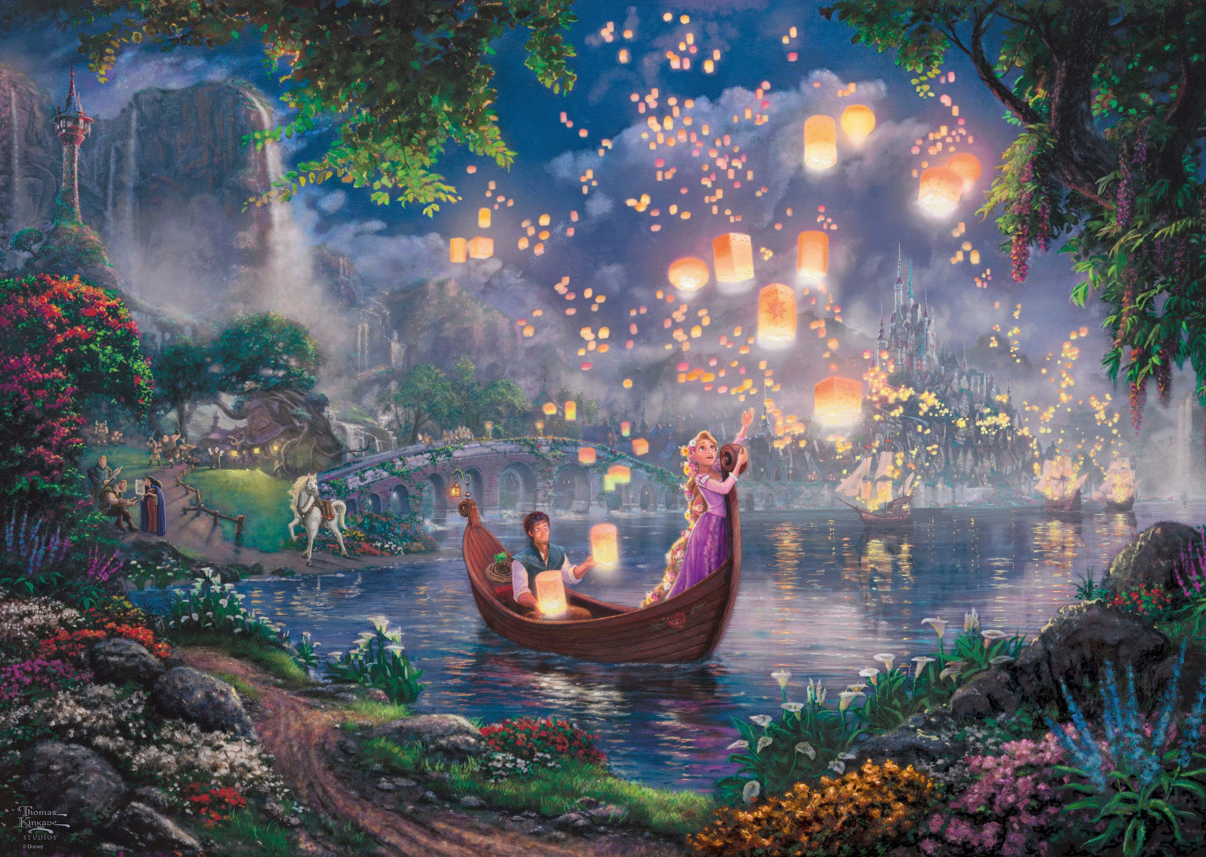 Schmidt Spiele Puzzle »Disney, Rapunzel von Thomas Kinkade«, (1000 tlg.)