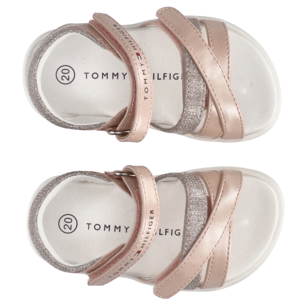 Tommy Hilfiger Sandale »VELCRO SANDAL«, Sommerschuh, Klettschuh, Sandalette, mit Logoverzierung