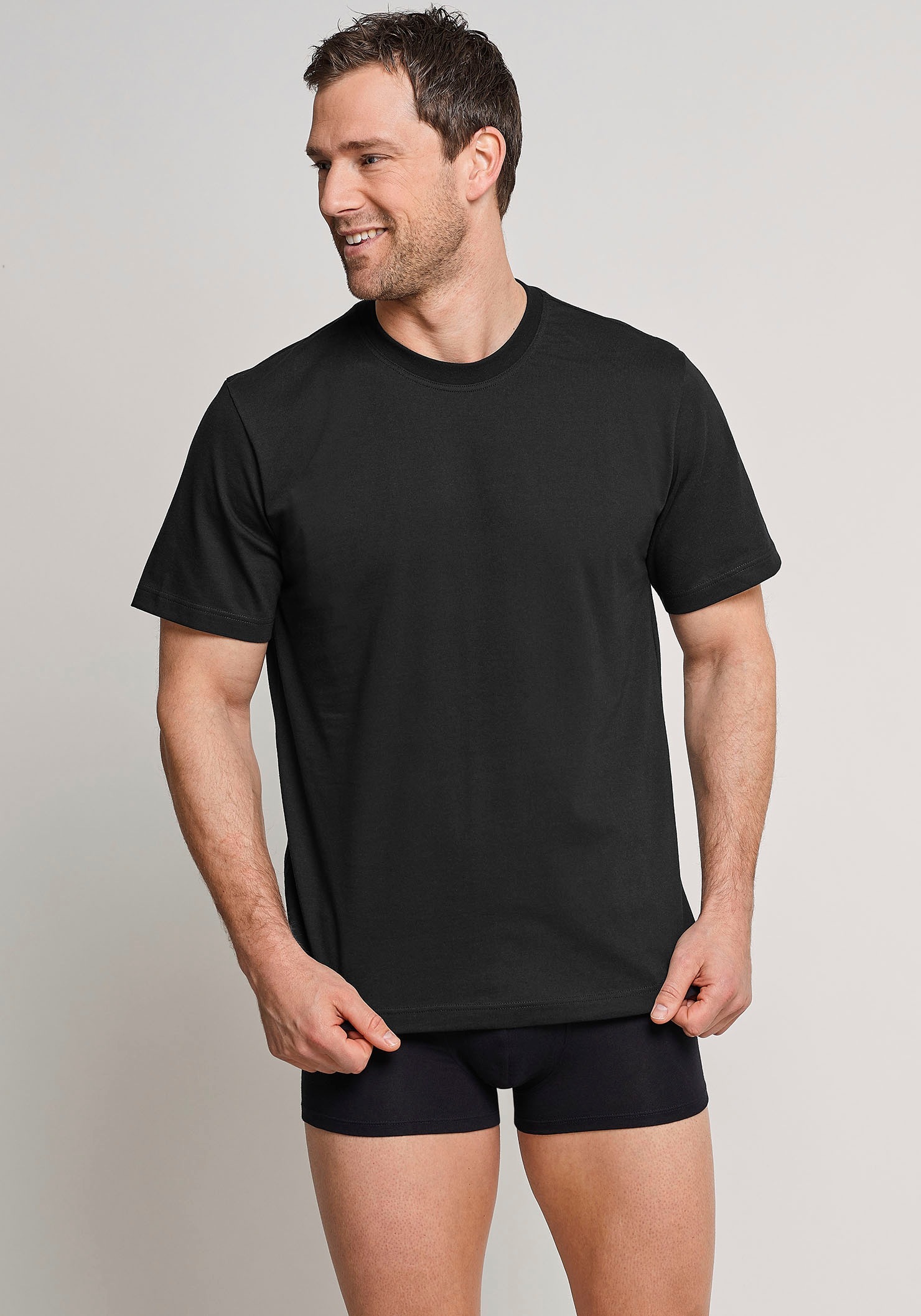 Schiesser T-Shirt »"Essentials"«, (2er-Pack), mit Rundhalsausschnitt