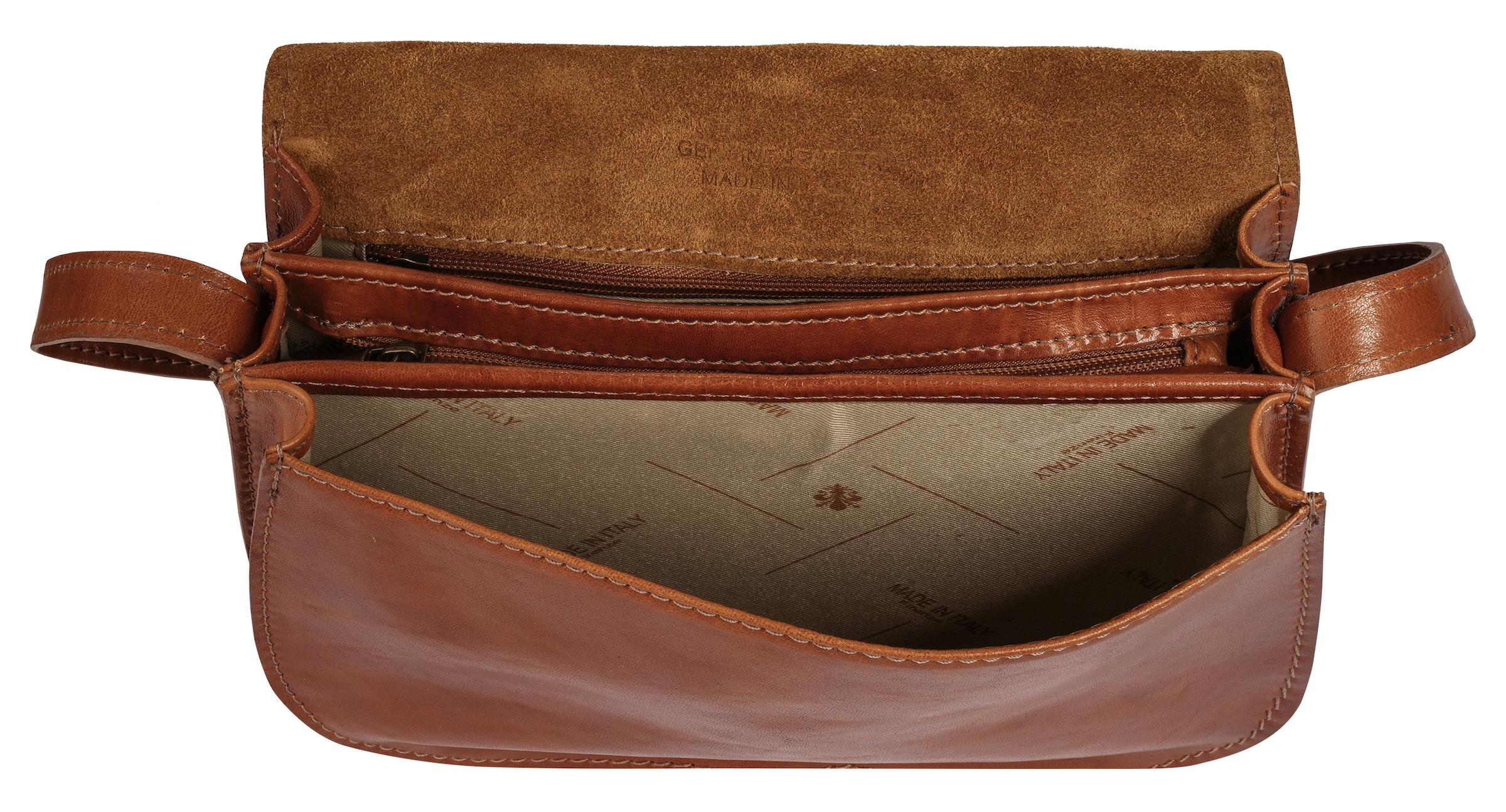 Piké Umhängetasche, echt Leder, Made in Italy