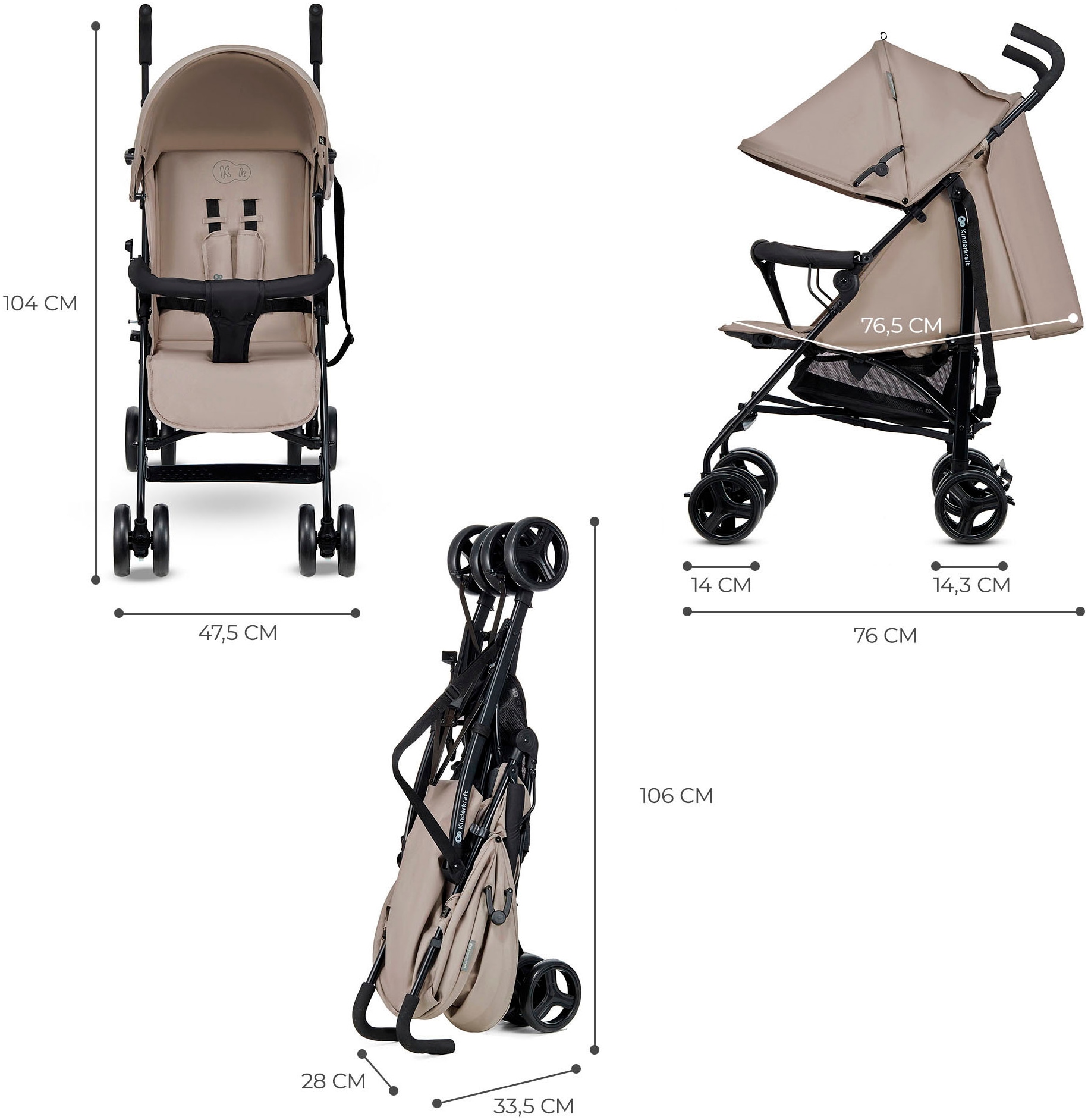 Kinderkraft Kinder-Buggy »TIK«, 15 kg