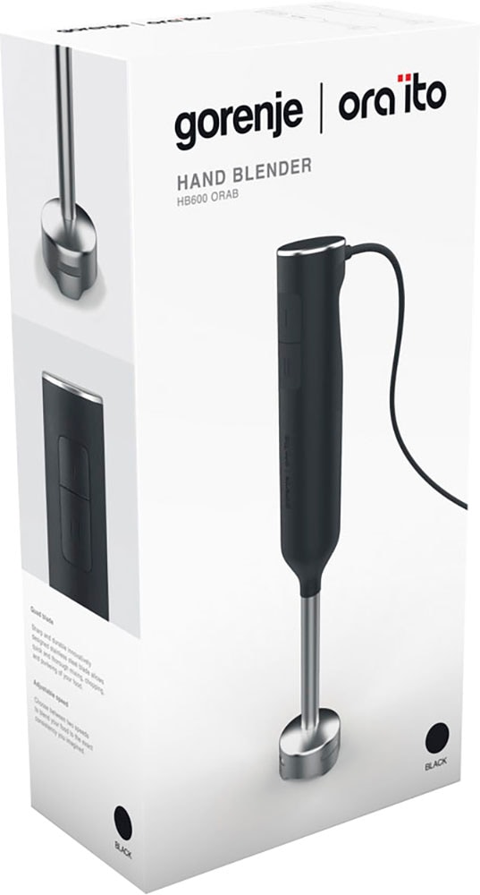 GORENJE Stabmixer »HB 600 ORAB«, 600 W, 600 Watt DC Motor