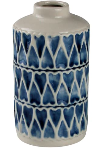 Dekovase »Herz, blau-weiß, Tischvase aus Keramik«, (1 St.)