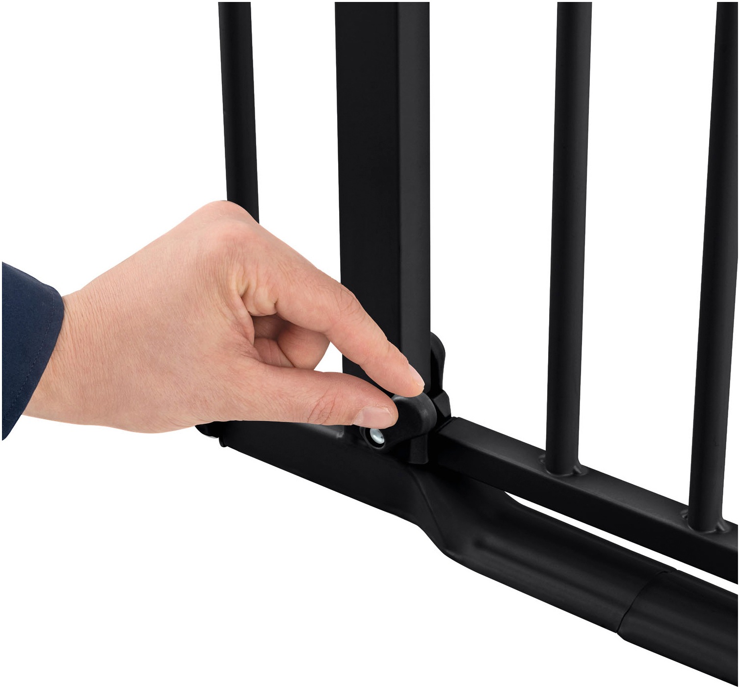 Hauck Türschutzgitter »Clear Step 2, Black«, auch als Treppenschutzgitter verwendbar; 75-80 cm, flacher Durchgang