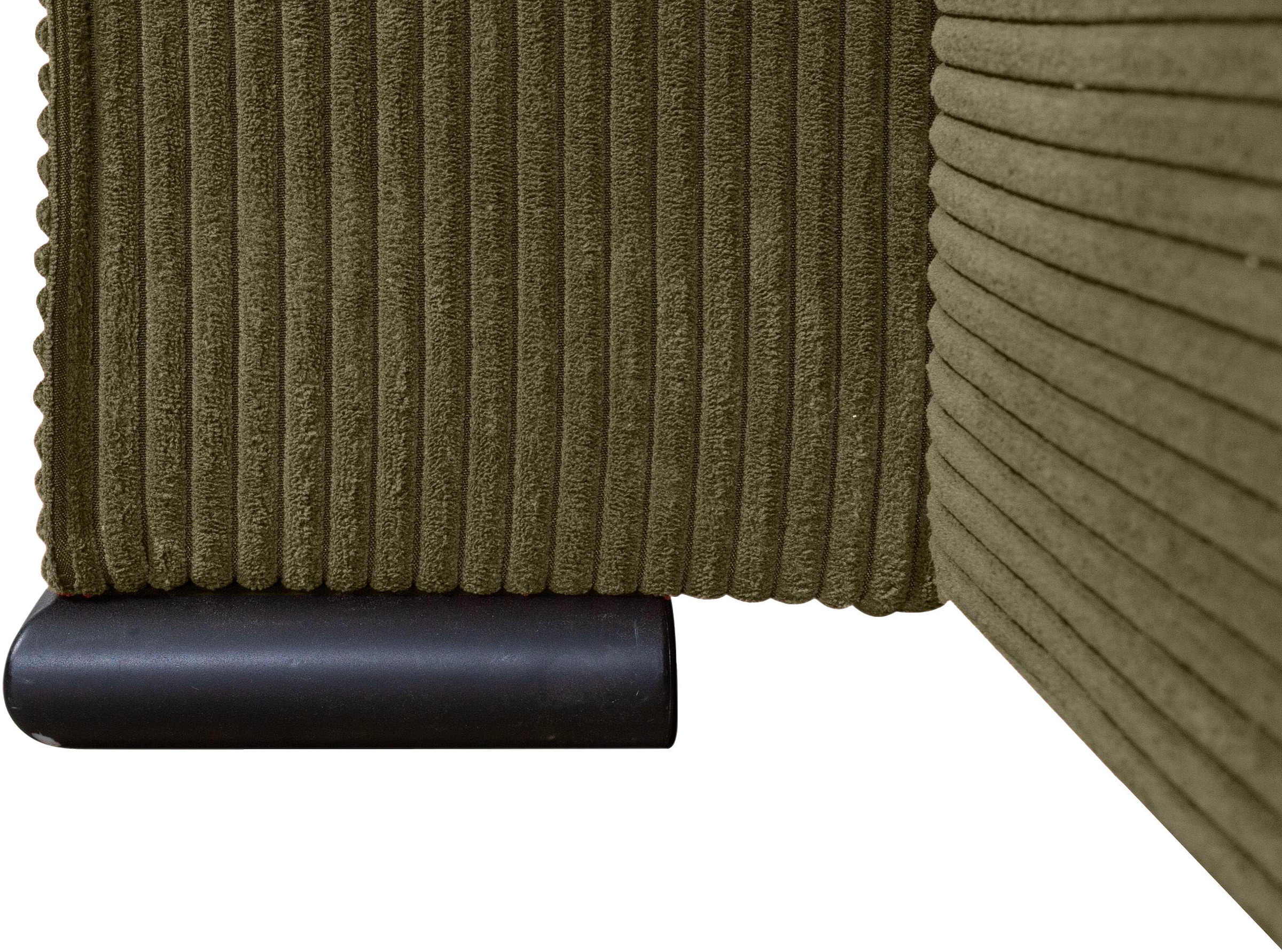 COLLECTION AB Wohnlandschaft »Manhattan U-Form, B: 313 cm, in Breit- oder Normalcord« Bettfunktion, Bettkasten & Zierkissen, Federkern