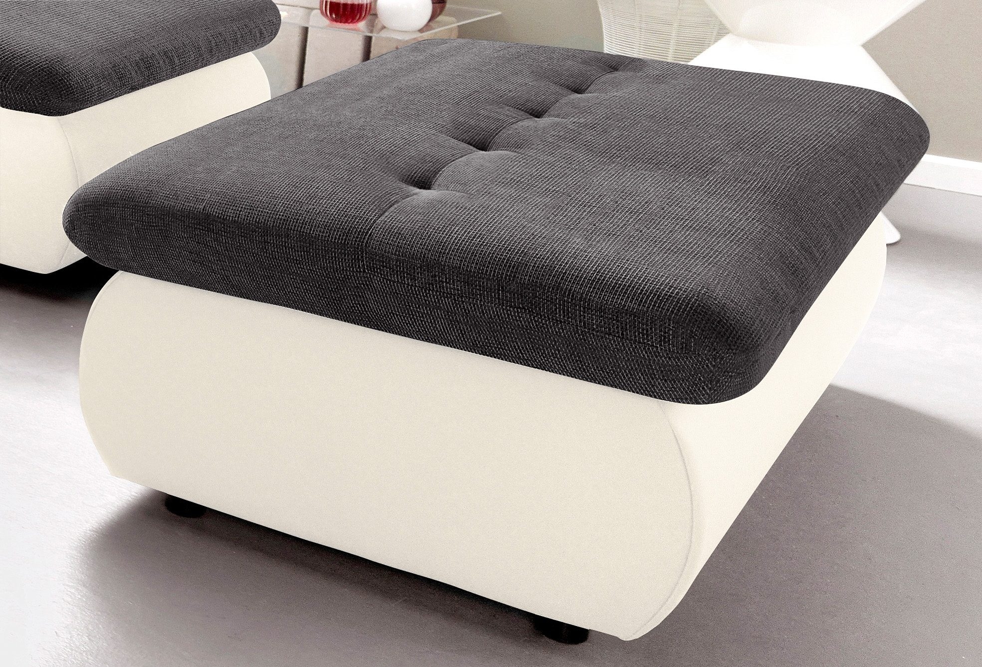 TRENDMANUFAKTUR Hocker, mit Stauraumfach