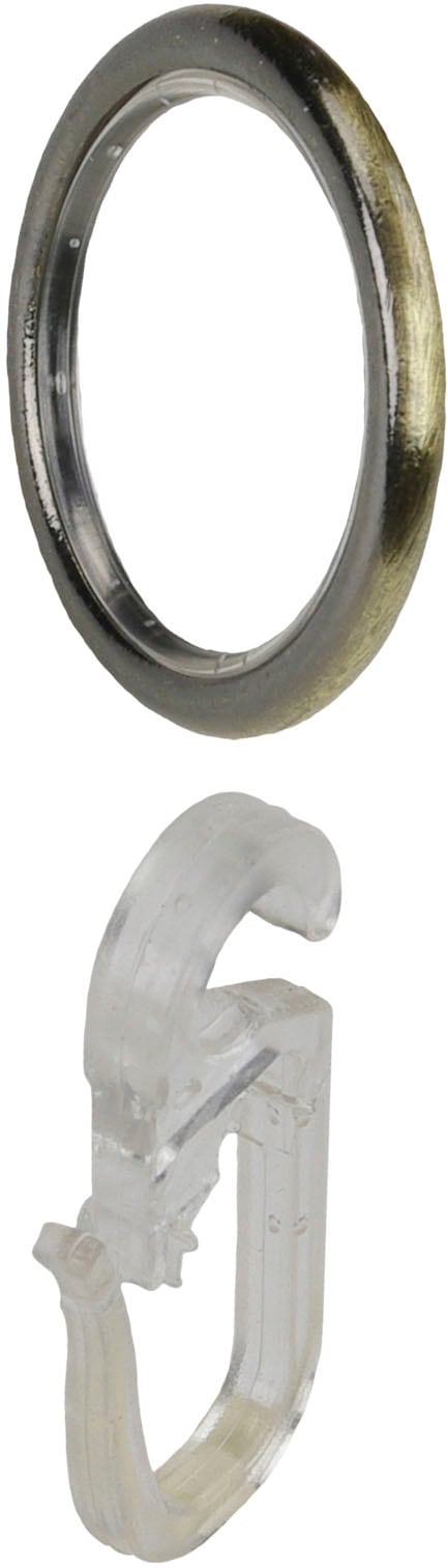 Liedeco Gardinenring mm (10 Gardinenrohre Ringe Faltenlegehaken 16 für \