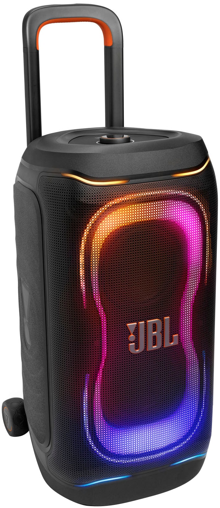 JBL Party-Lautsprecher »PARTYBOX 330« (A2DP Bluetooth | AVRCP Bluetooth | Bluetooth Lautstärkeanpassung 280 W) Tragbarer Party-Lautsprecher mit Beleuchtung, Teleskopgriff und Rollen