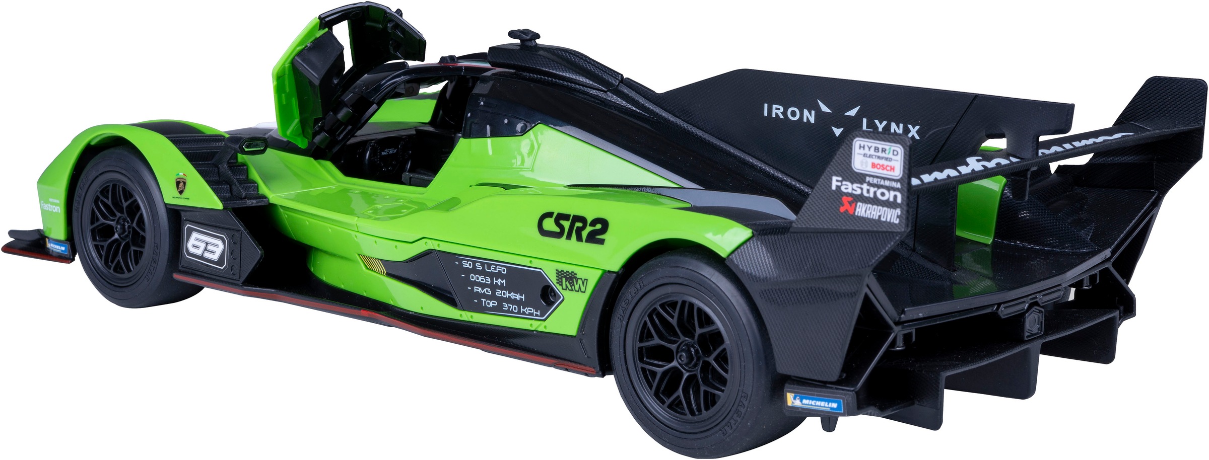Jamara RC-Auto »Lamborghini SC63 LMDH 1:14 grün 2,4GHz«, mit LED Licht