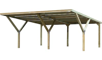 Doppelcarport, Holz, 276 cm, braun