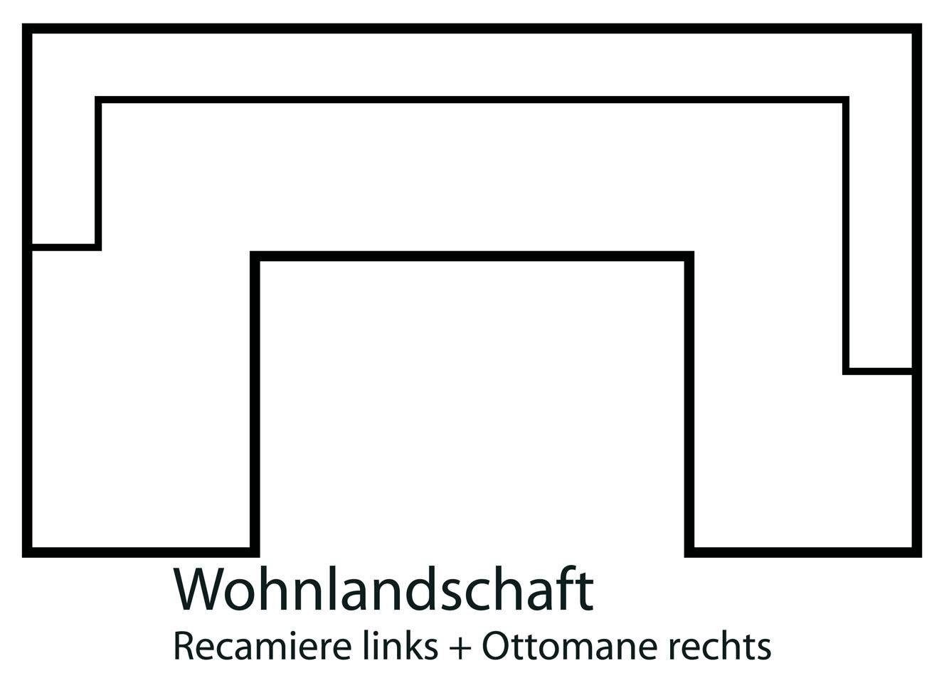 Home affaire Wohnlandschaft »Solvei U-Form«, Sitztiefenverstellung und Federkern, wahlweise Kopfteilverstellung